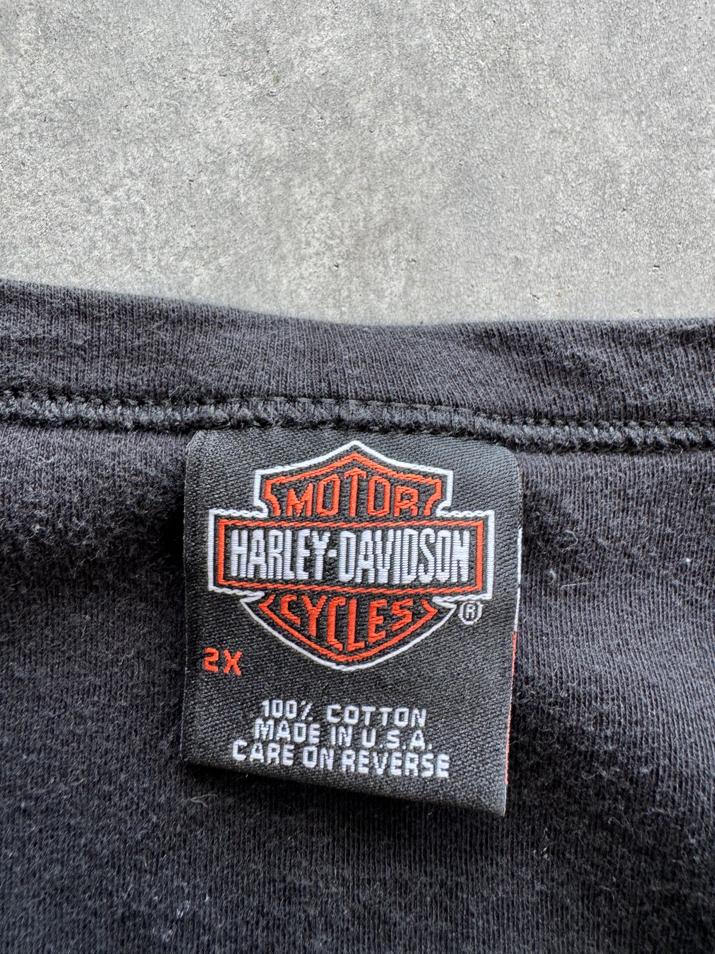 Vintage 00s Harley Davidson Cropped Tee - XXL