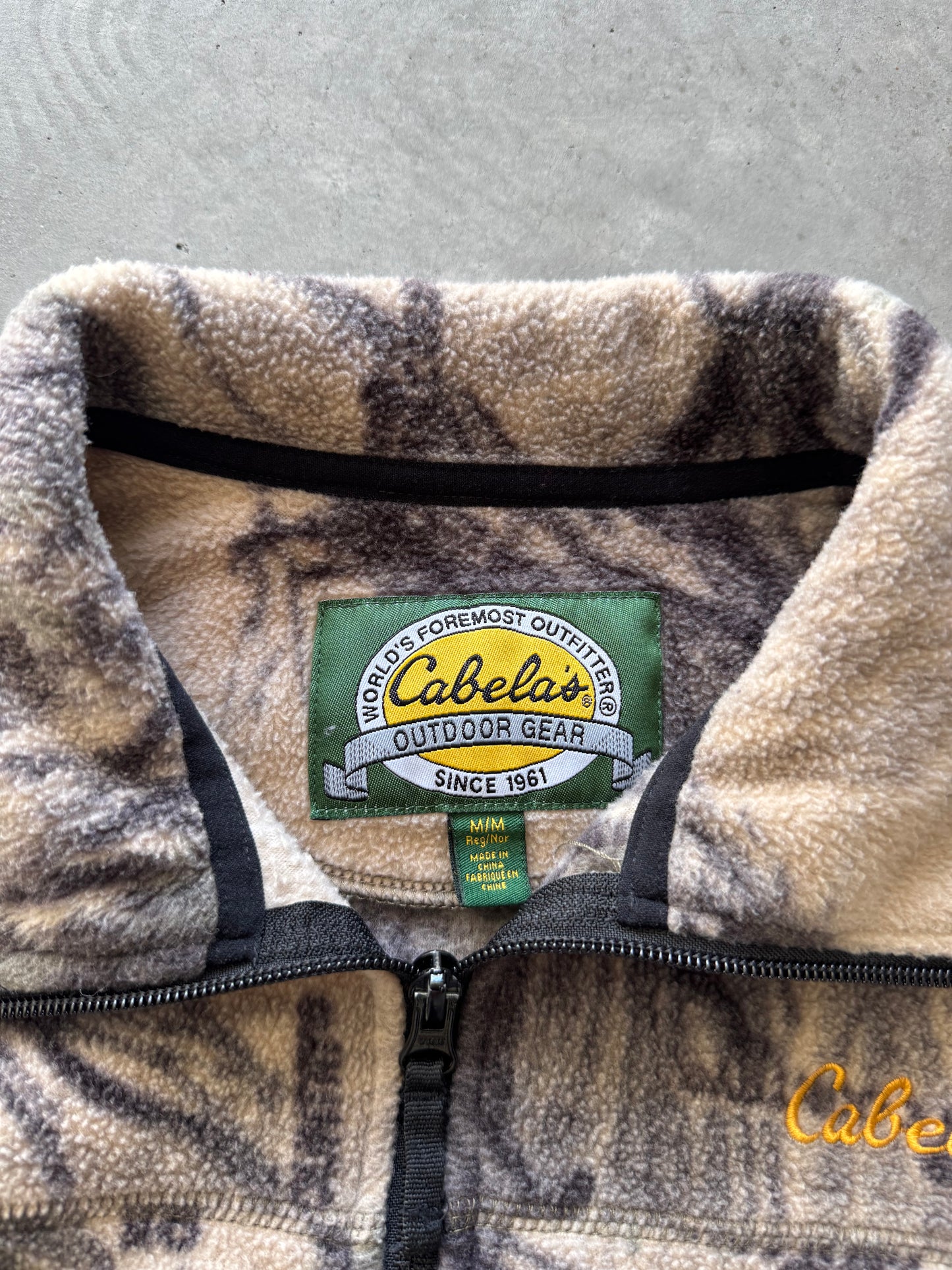Camo Cabela’s Fleece Quarter Zip - M