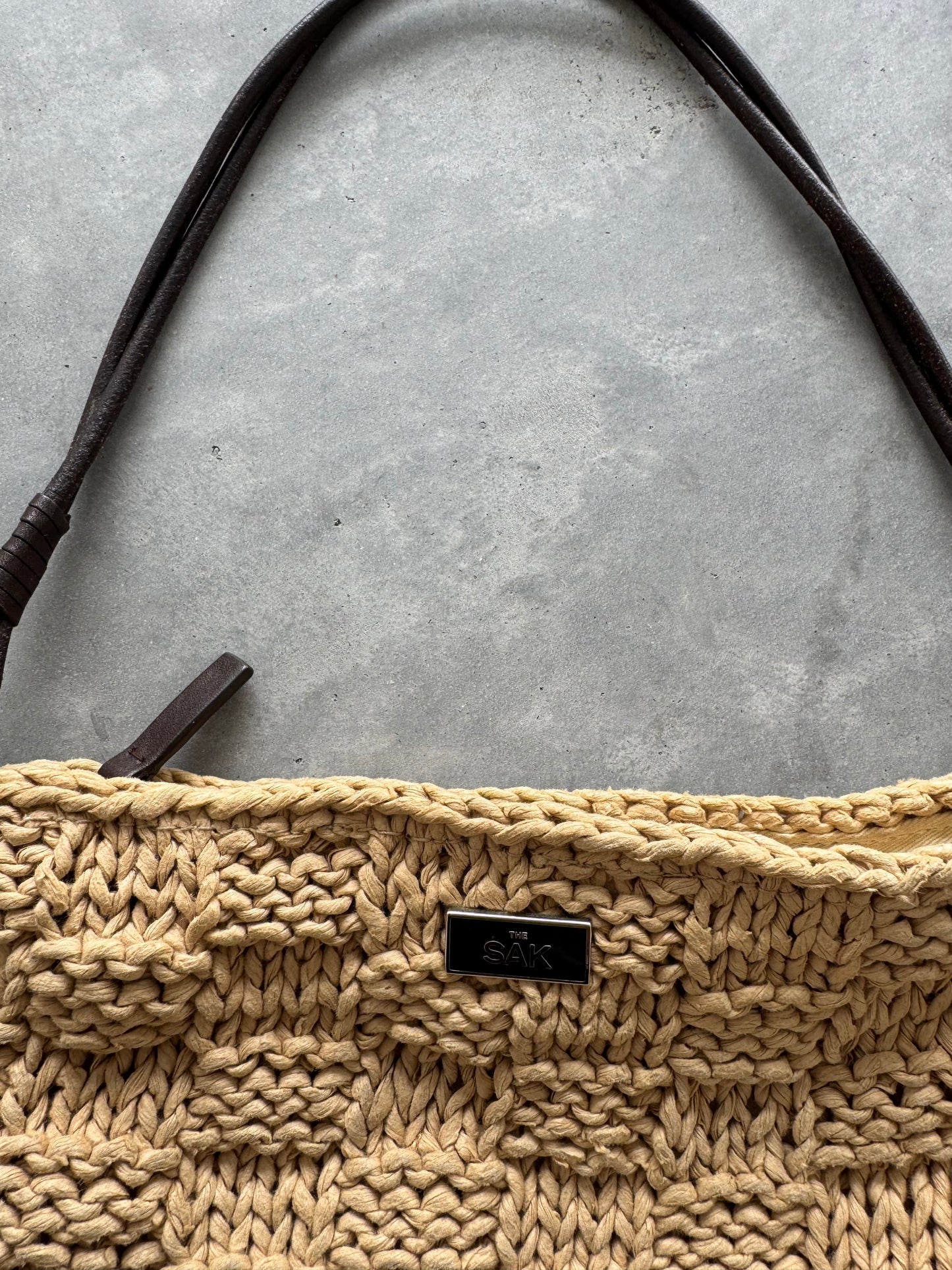 Vintage The Sak Crochet Shoulder Bag