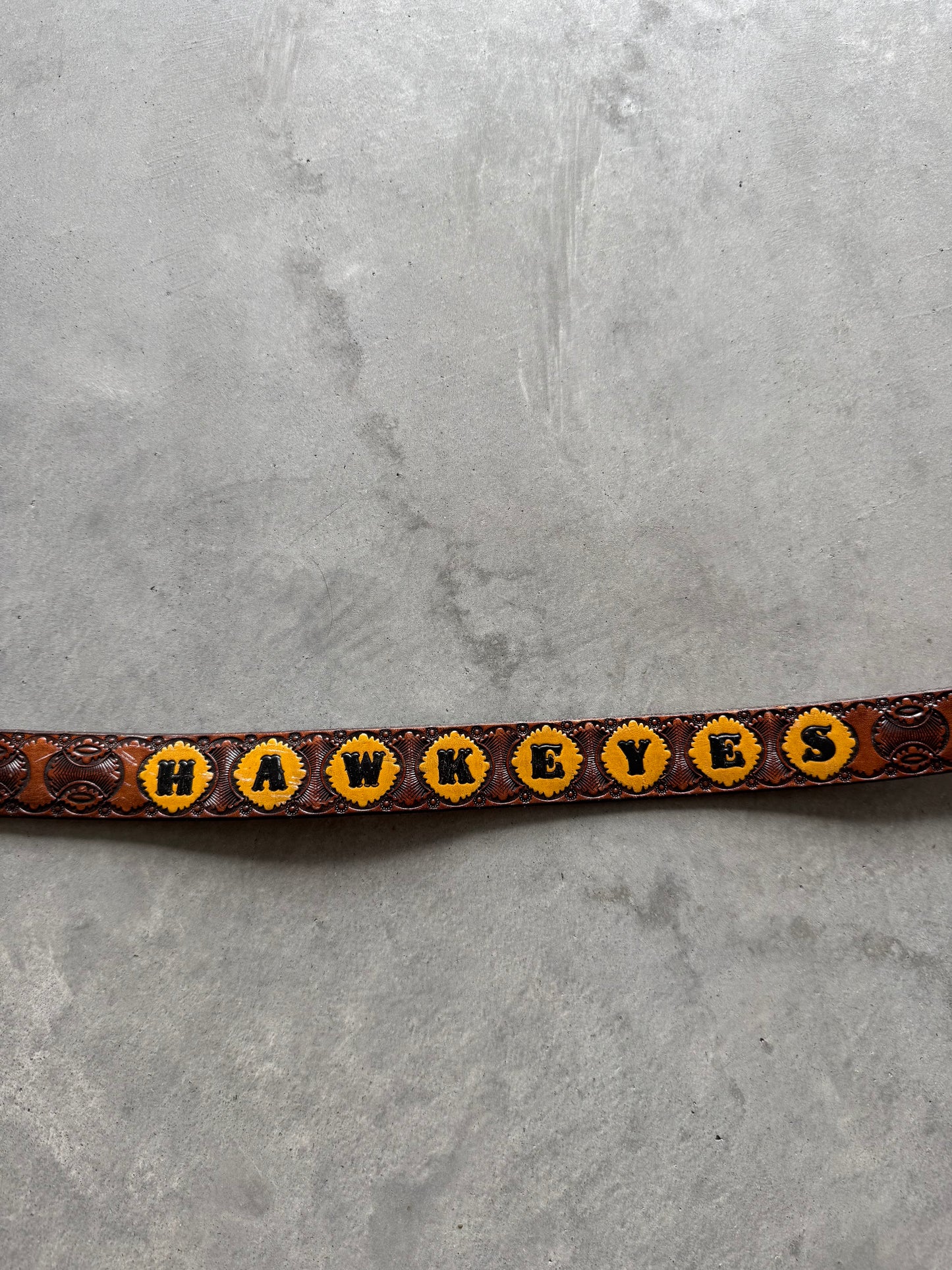 Vintage Iowa Hawkeyes Belt - 28”