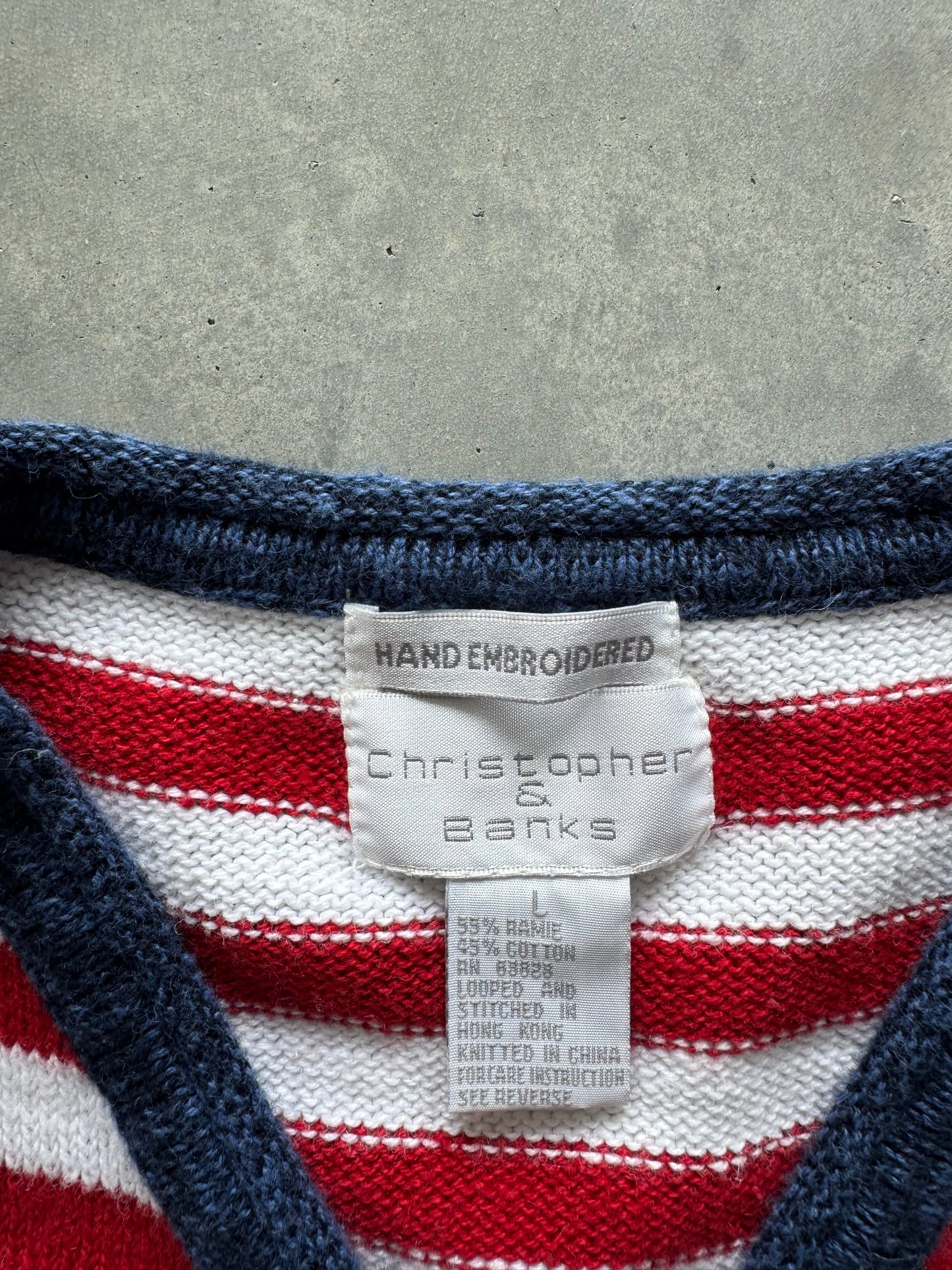 Vintage 4th of July Knit Cardigan - L