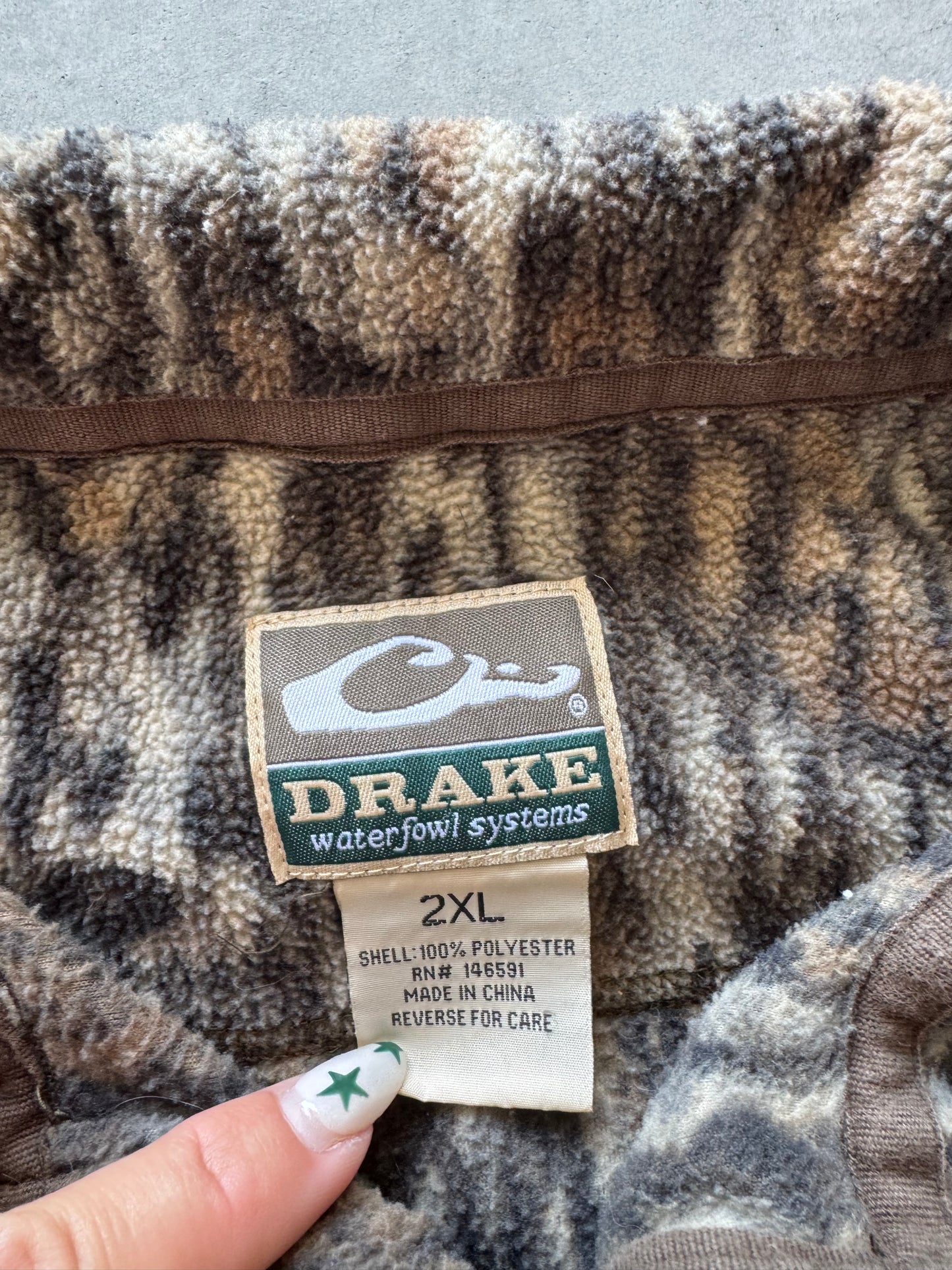 Vintage Camo Fleece Quarter Zip - XXL