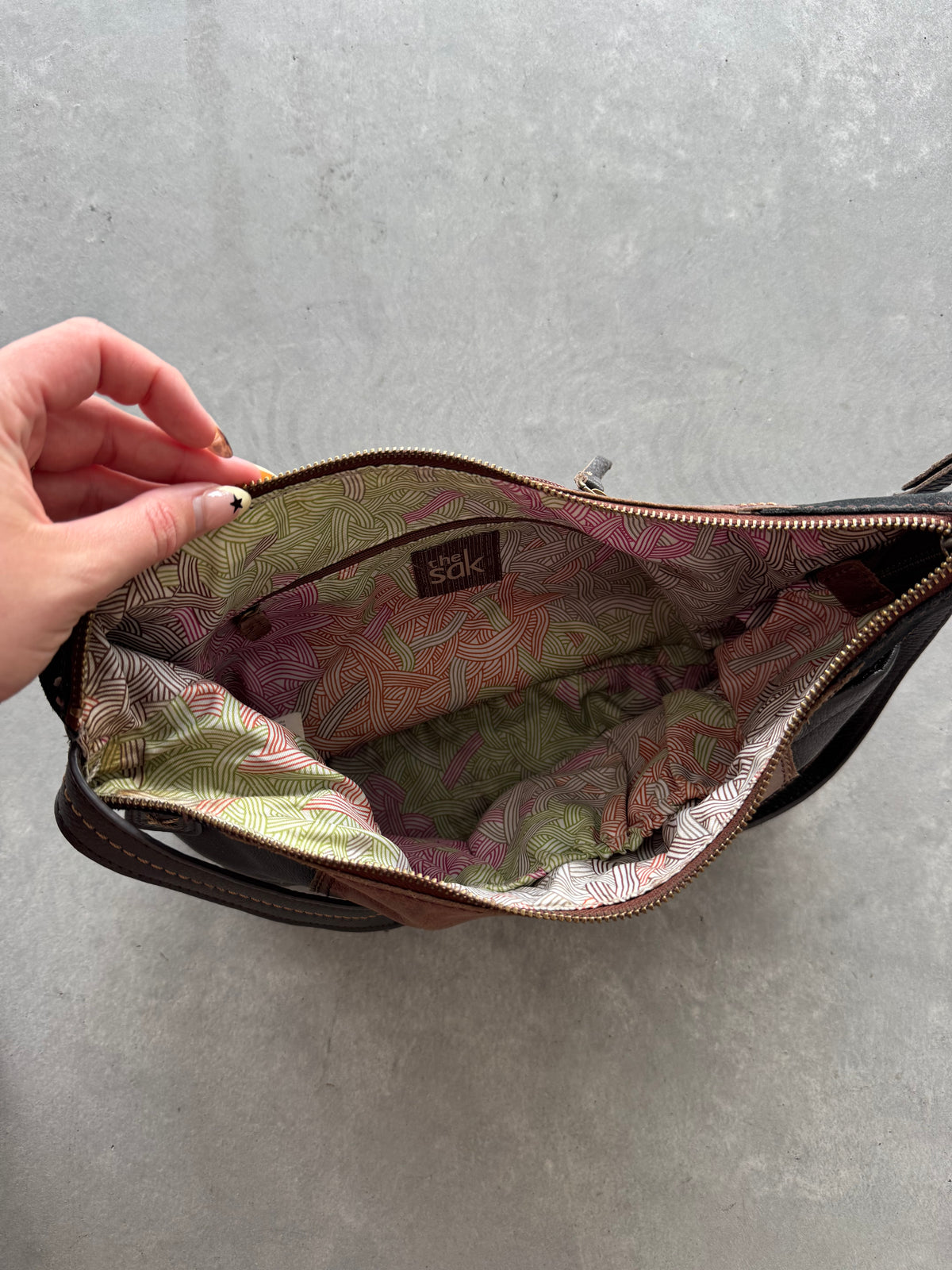 Vintage The Sak Leather Patchwork Purse