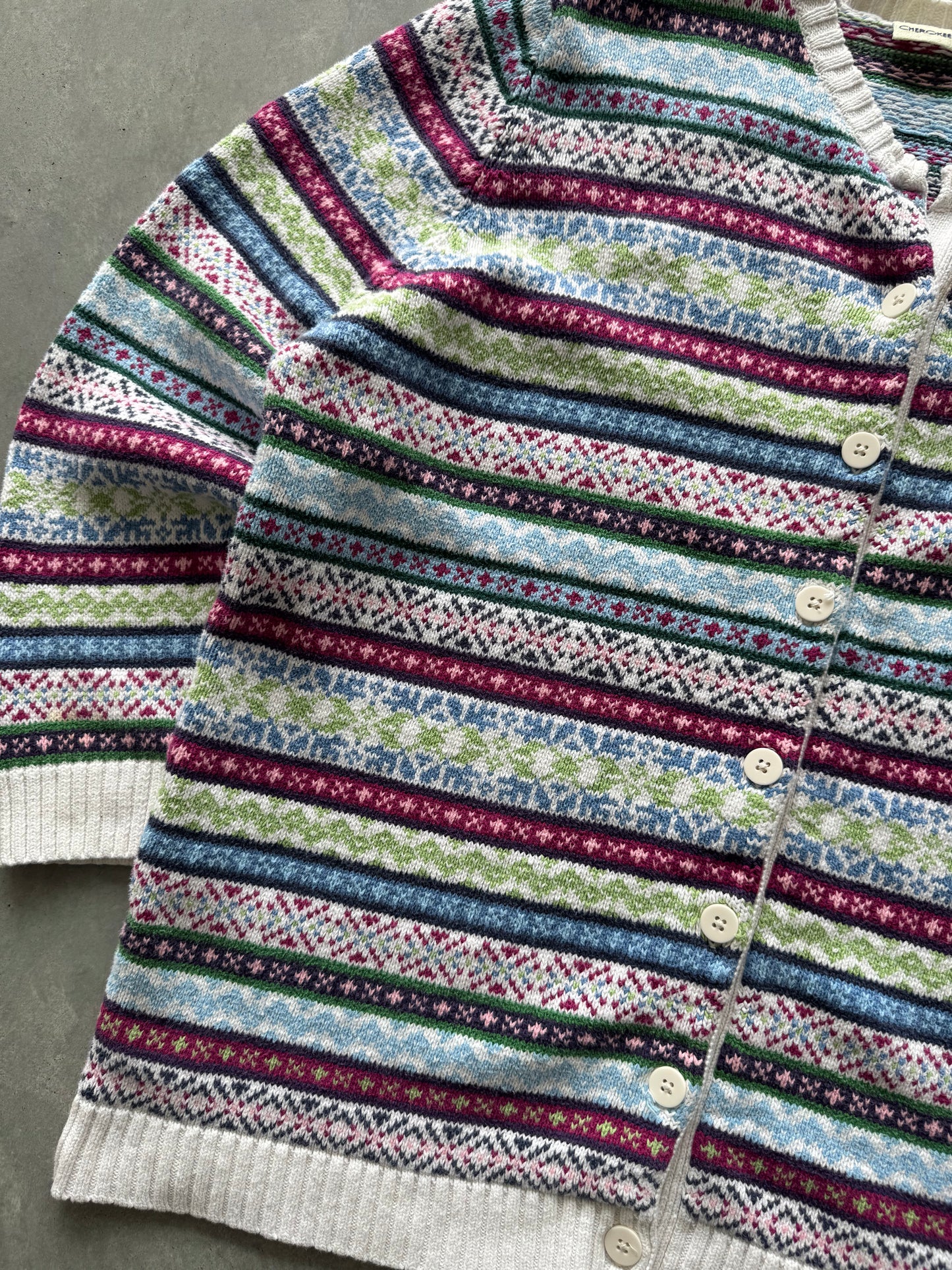 Vintage Cherokee Knit Women’s Cardigan - XL