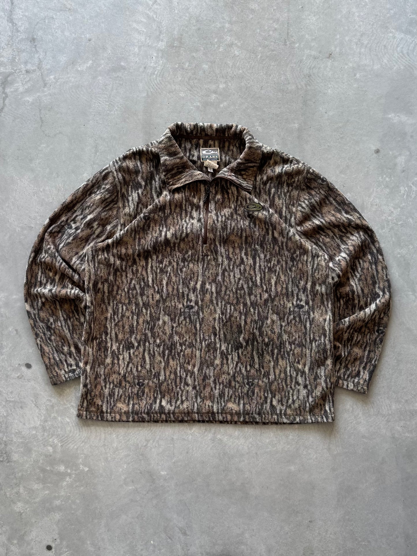 Vintage Camo Fleece Quarter Zip - XXL