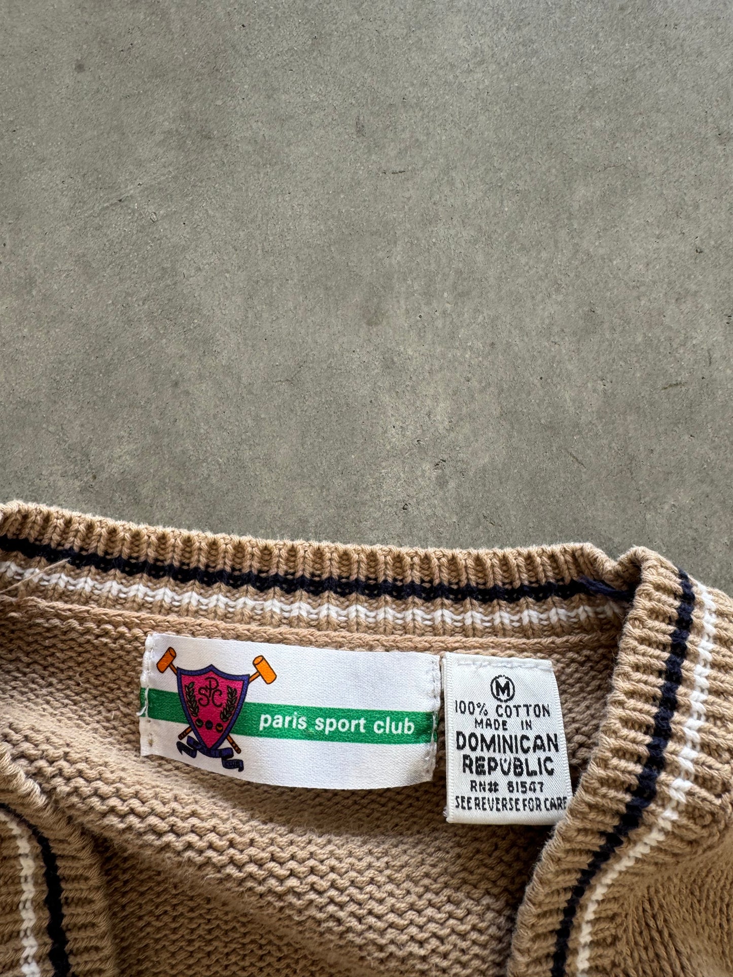 Vintage 90s Paris Sports Club Cardigan - M