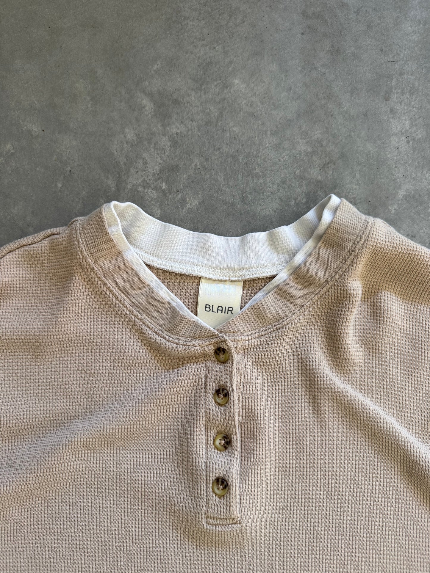 Vintage Cream Waffle Knit - XL