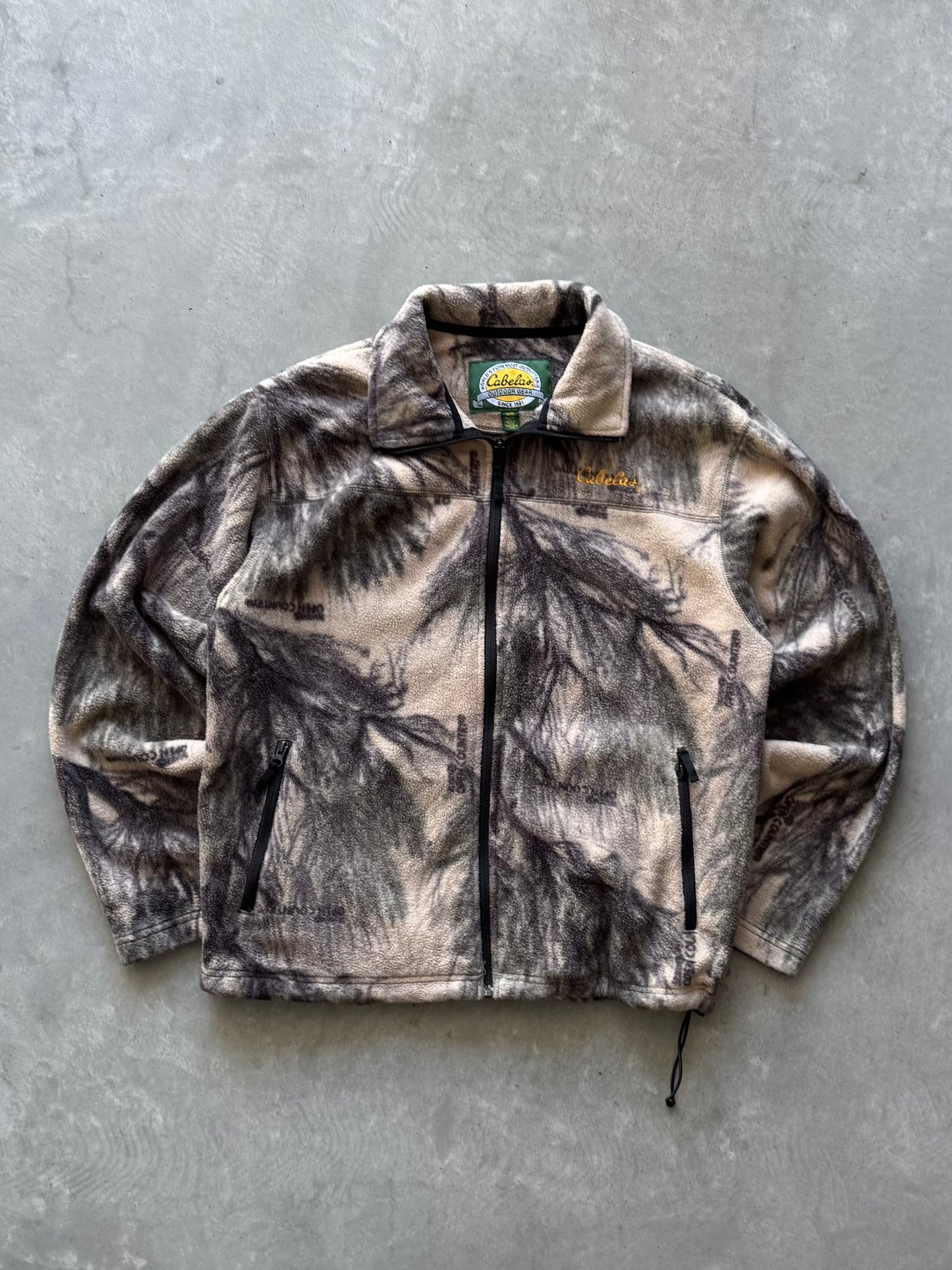 Camo Cabela’s Fleece Quarter Zip - M
