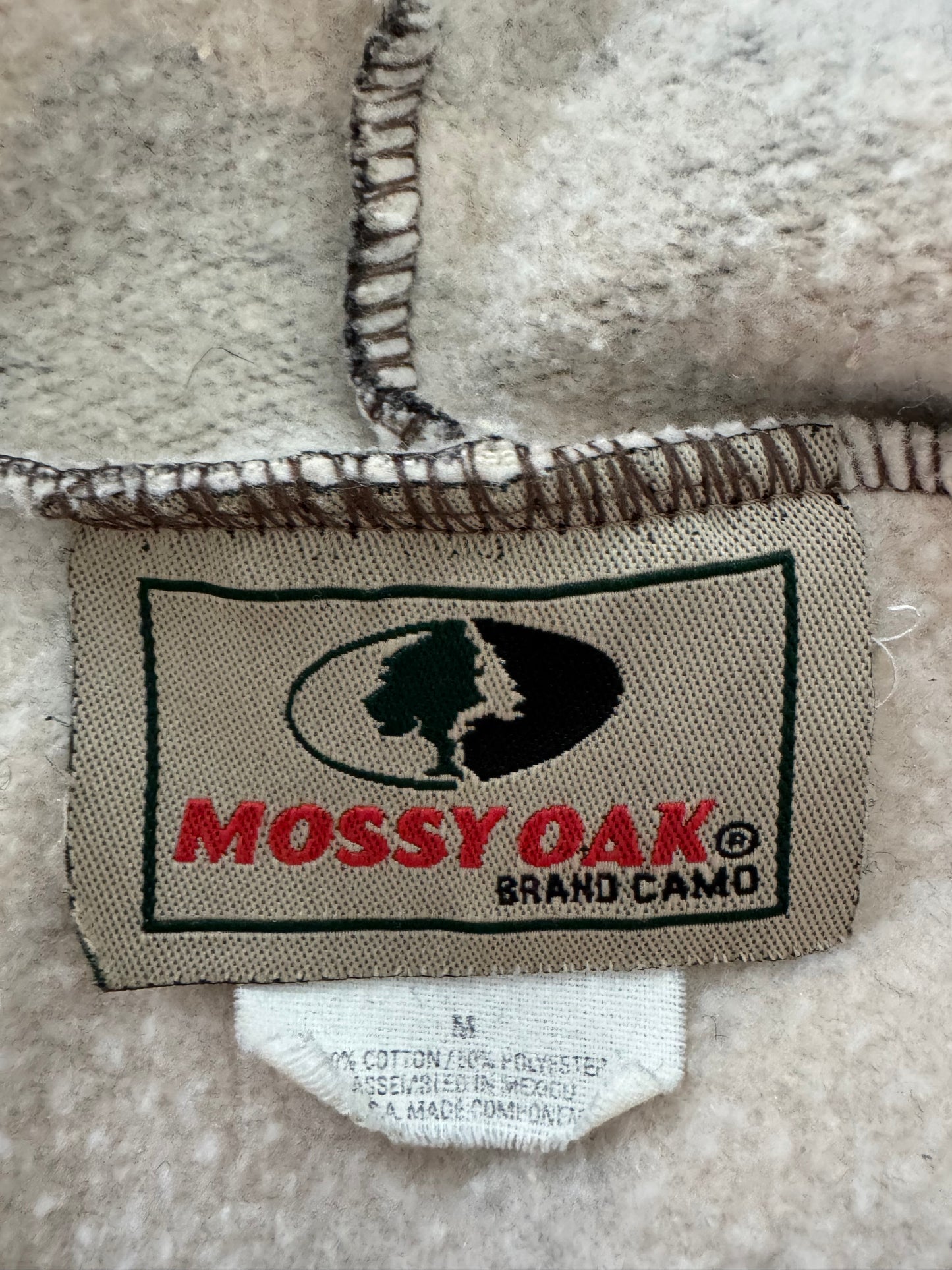 Vintage 90s Camo Zip Up Hoodie - M