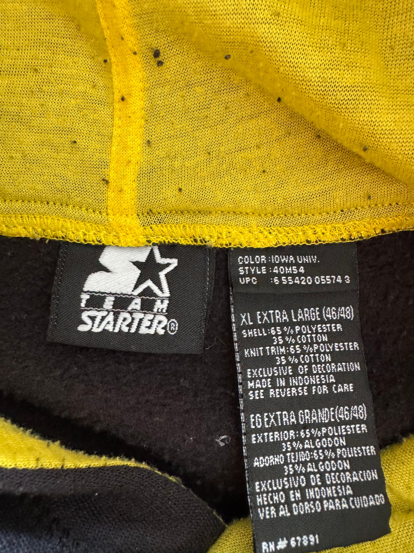 Vintage Starter Iowa Hawkeyes Hoodie - XL