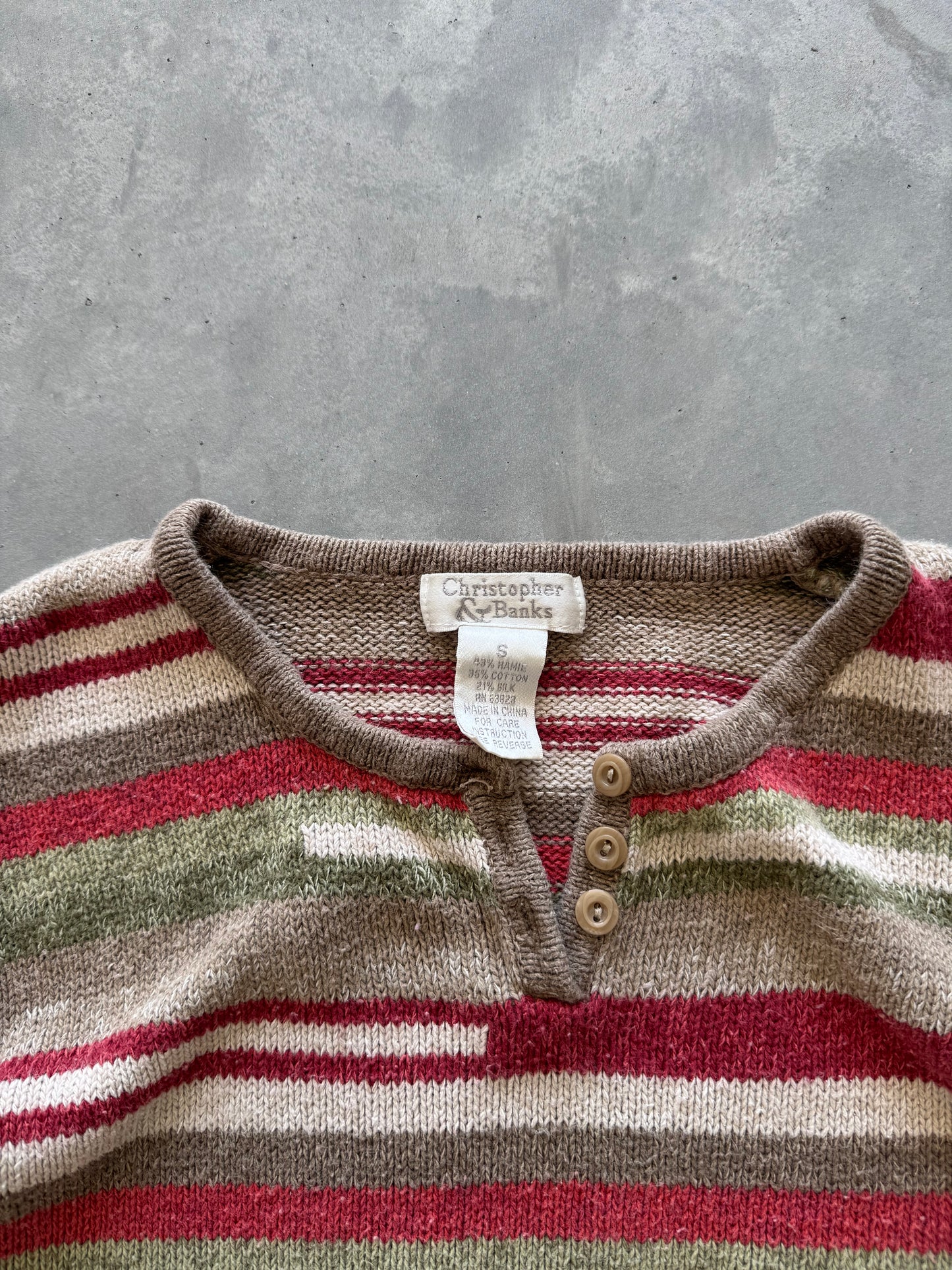 Vintage Women’s Striped Sweater - S