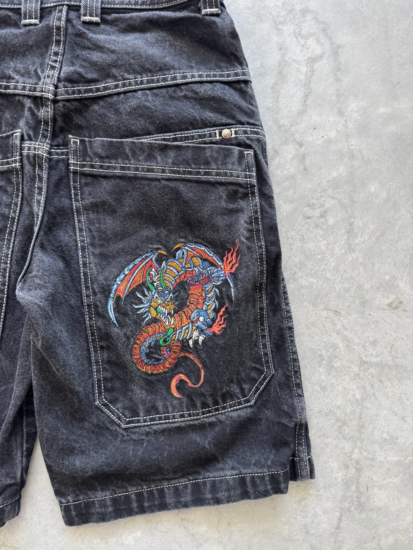 Vintage JNCO Dragon Denim Shorts - 26x11