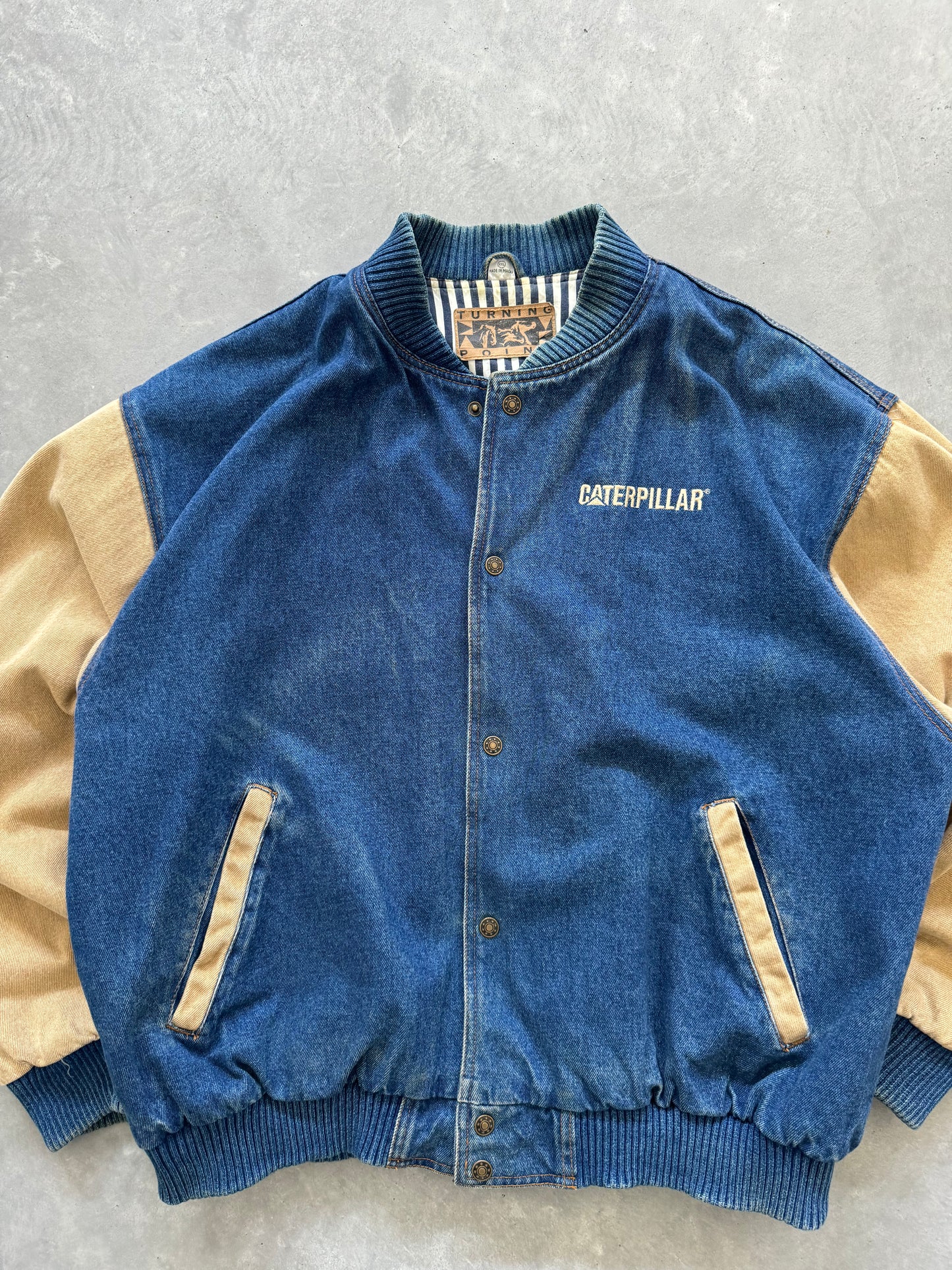 Vintage Caterpillar Denim Jacket - XXL