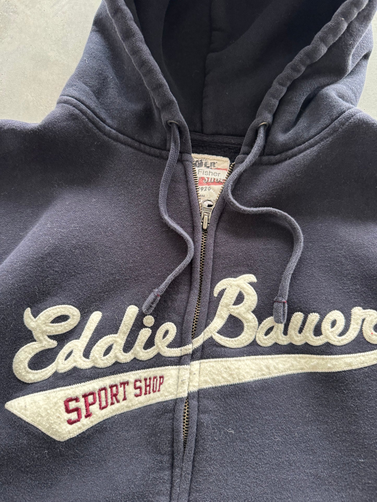 Vintage Eddie Bauer Sports Zip-Up Hoodie - L