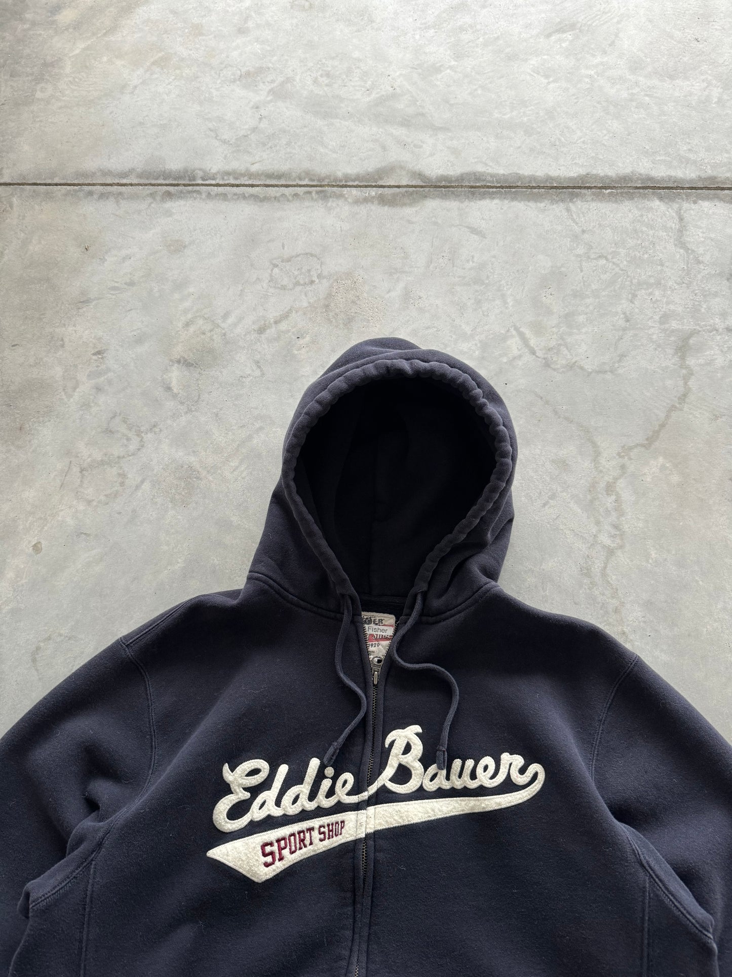 Vintage Eddie Bauer Sports Zip-Up Hoodie - L
