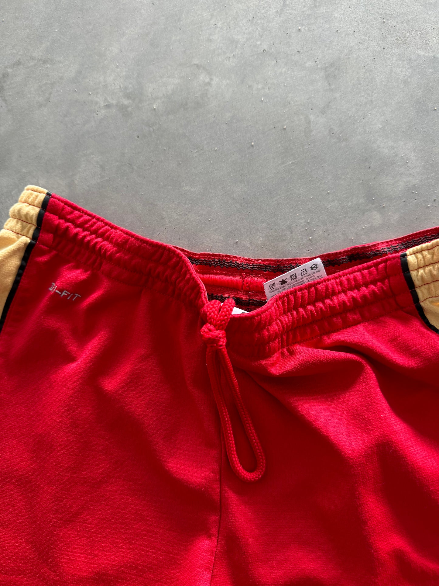 Red and Gold Nike Shorts - S