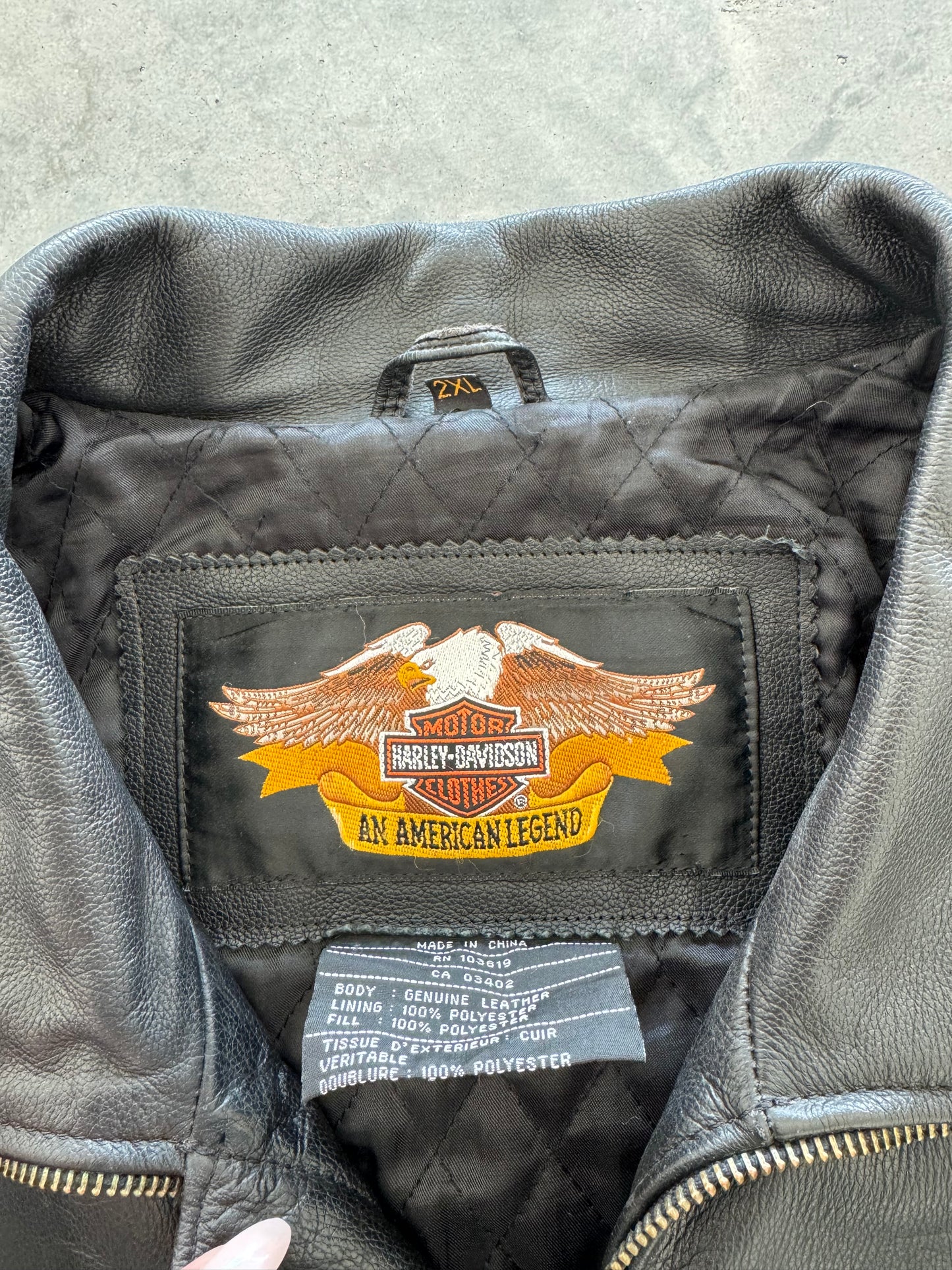 Vintage 80s/90s Harley Davidson Leather Jacket - XXL