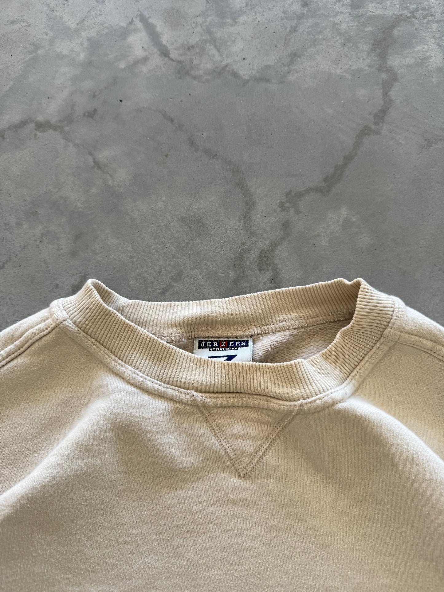 Vintage 90s Cream Jerzees Sweatshirt - XL