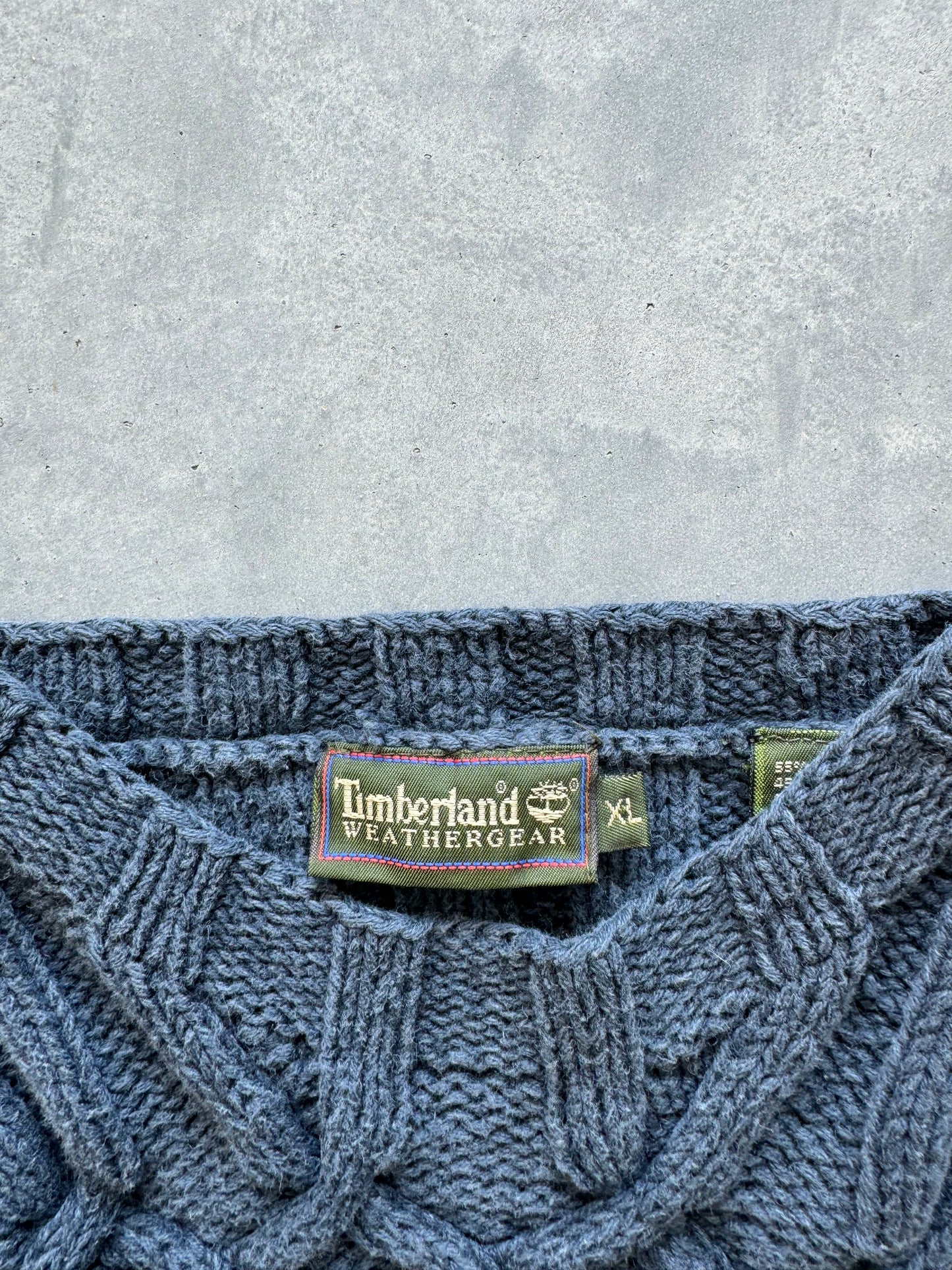 Vintage Timberland Cable Knit Sweater - XL