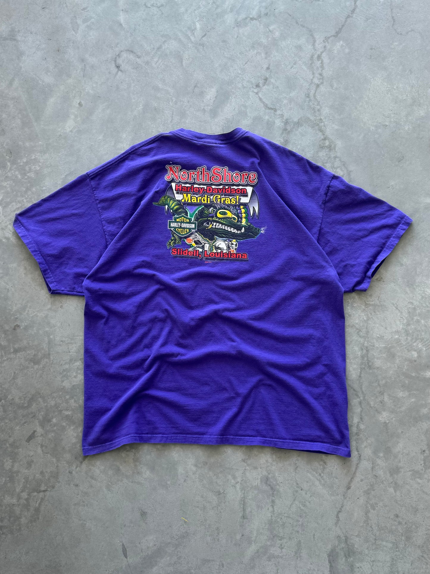 Vintage 2001 Harley Davidson Mardi Gras Tee - 3XL