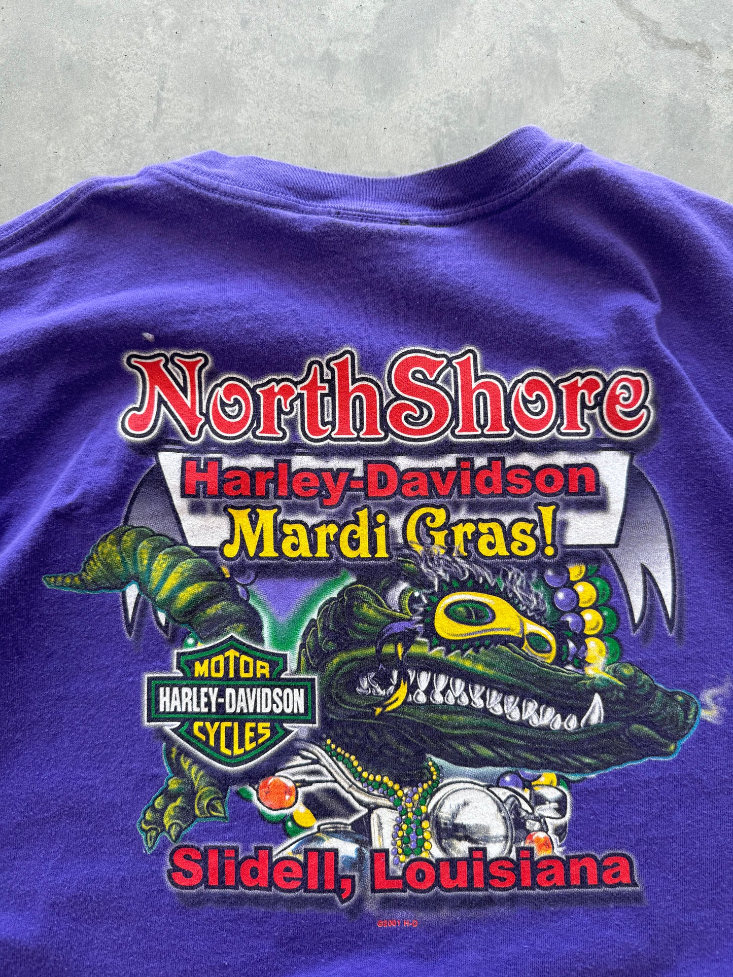 Vintage 2001 Harley Davidson Mardi Gras Tee - 3XL