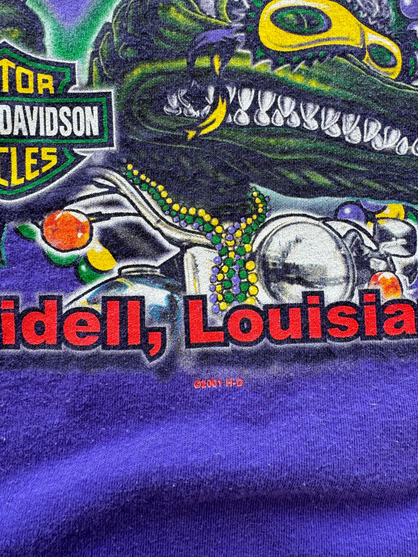 Vintage 2001 Harley Davidson Mardi Gras Tee - 3XL