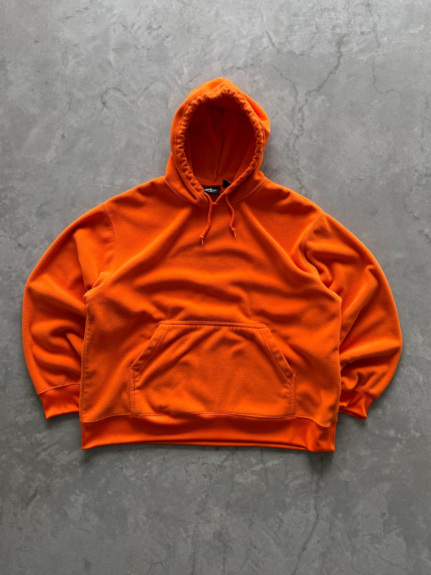 Vintage Orange Fleece Hoodie - XL