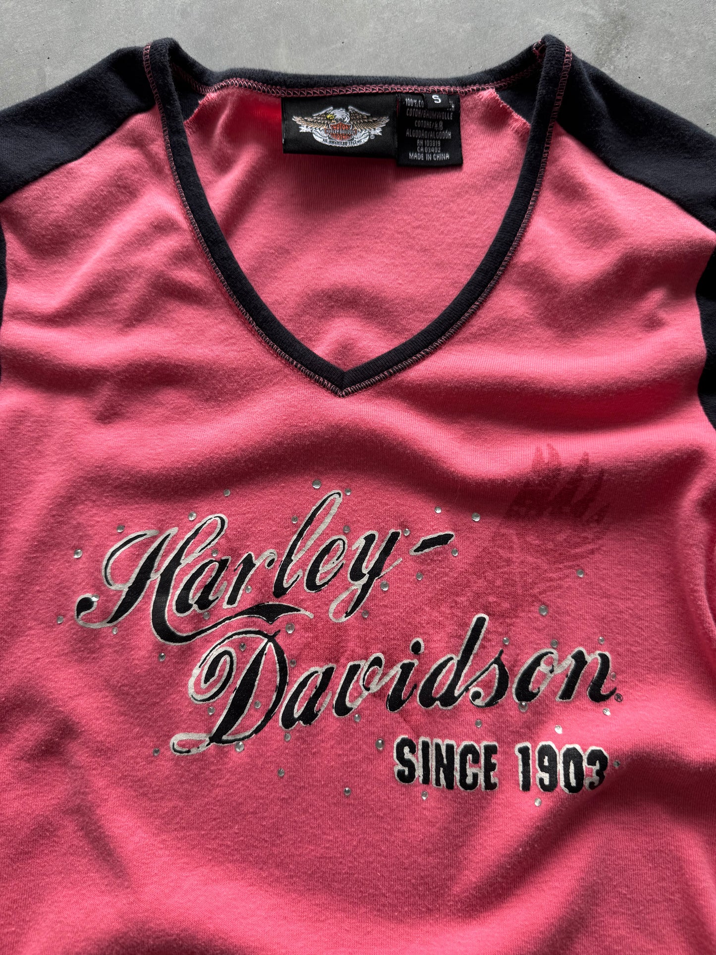Vintage Harley Davidson Tight Women’s Tee - S