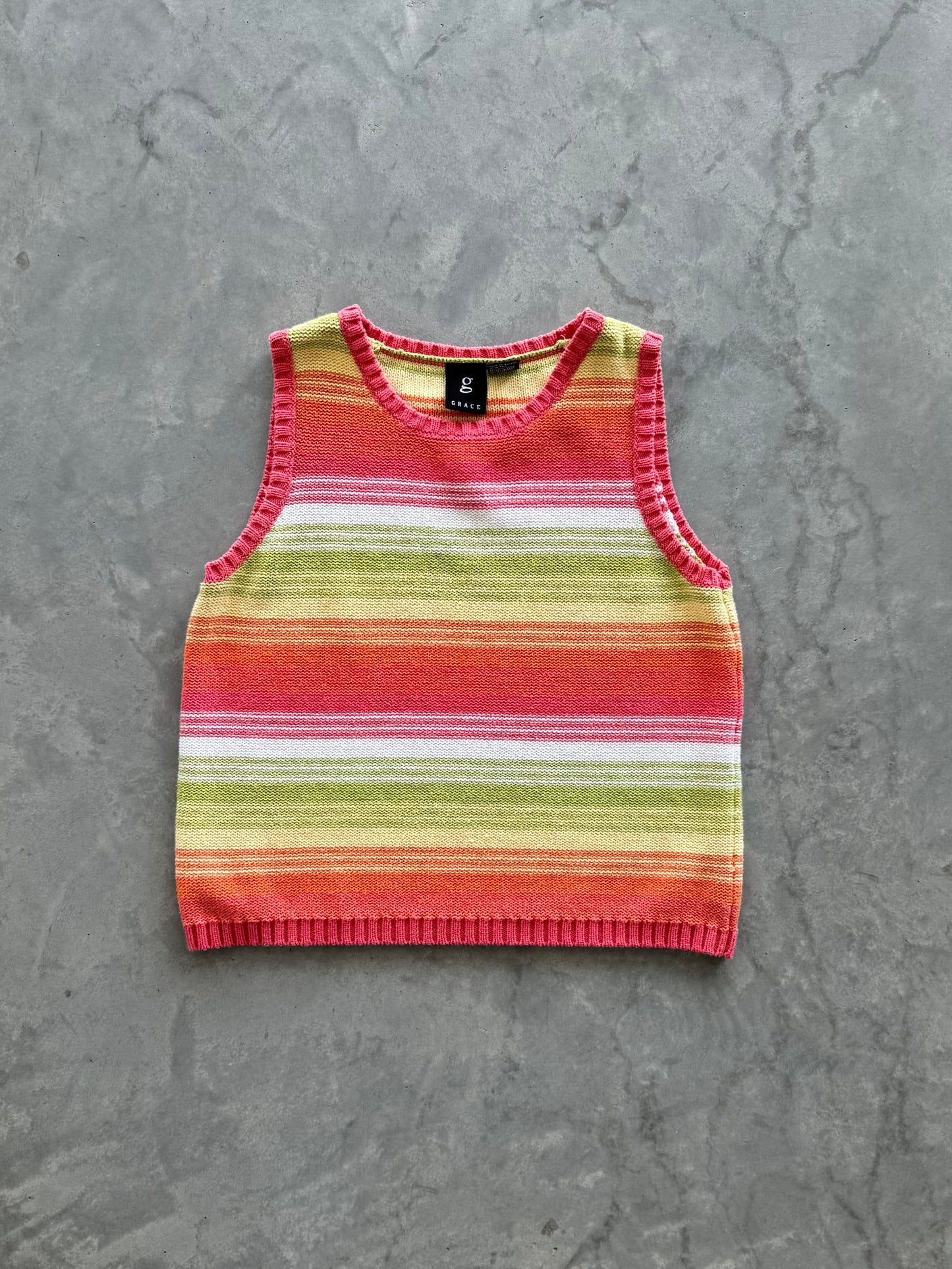 Vintage Knit Tank Top - L