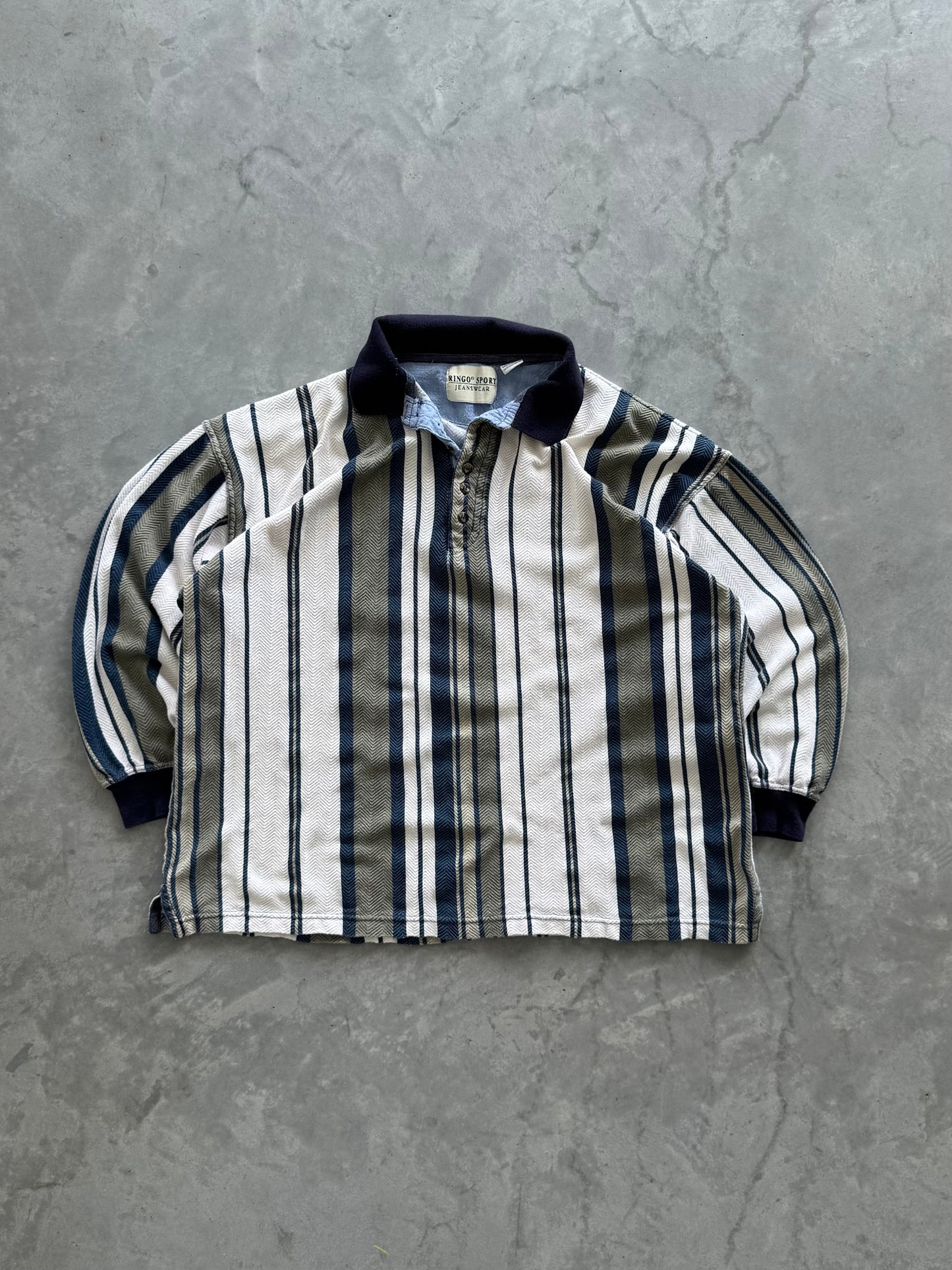 Vintage Striped Polo - XL