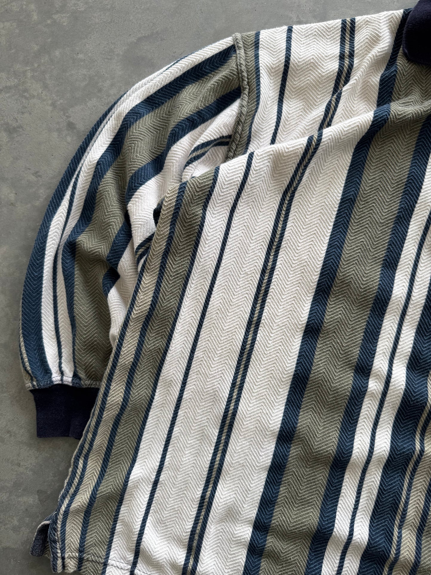 Vintage Striped Polo - XL