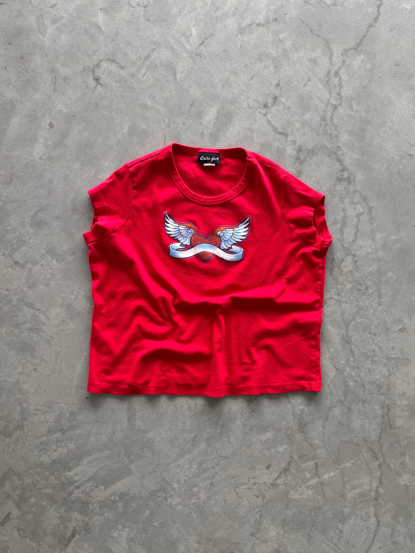 Vintage Cute Girl Baby Tee - XXL
