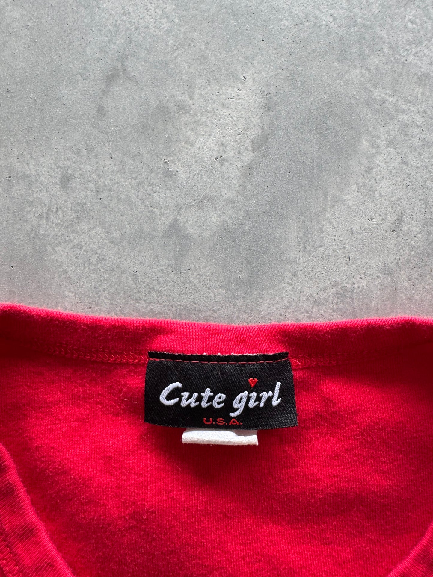 Vintage Cute Girl Baby Tee - XXL