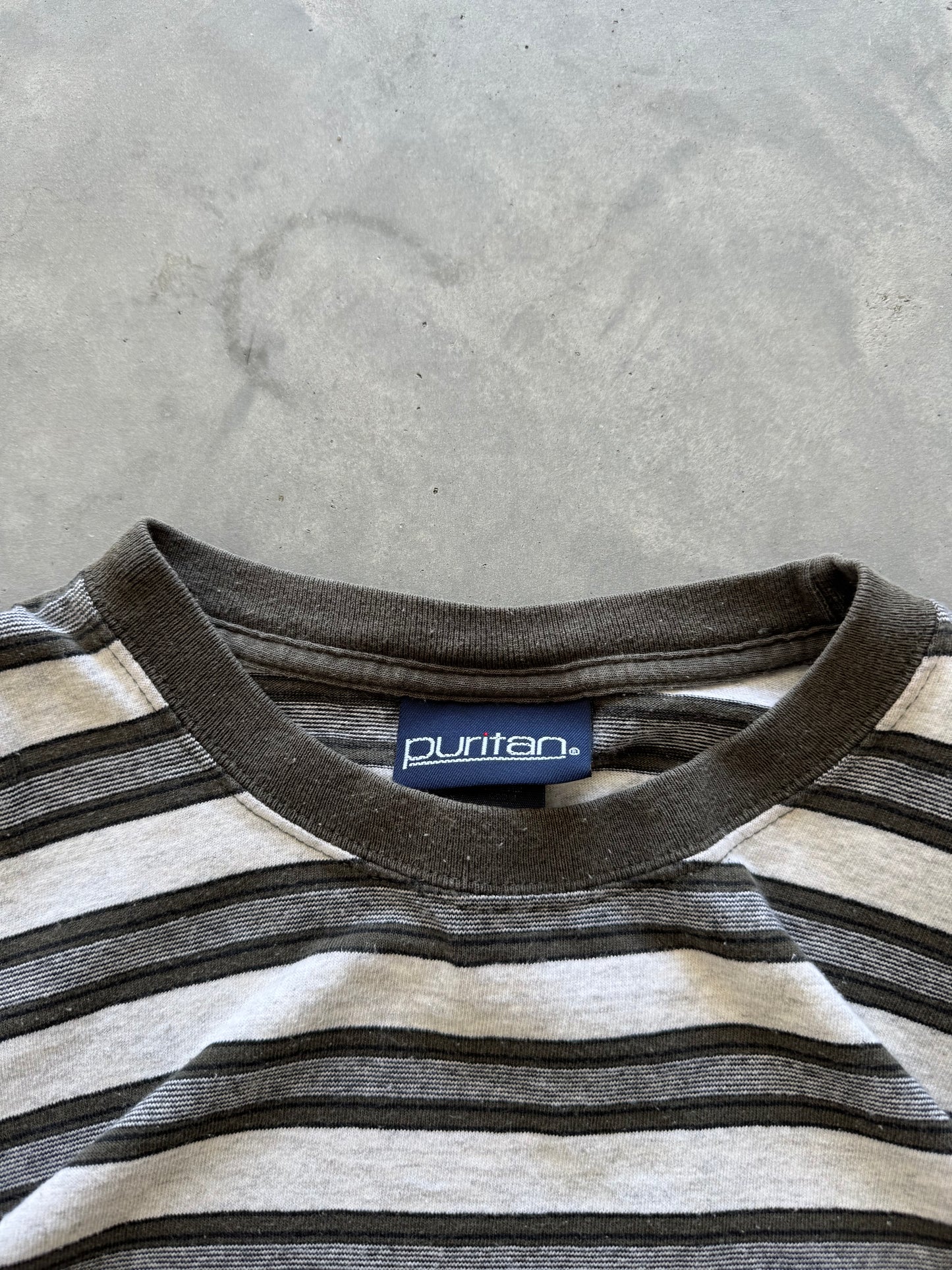 Vintage Striped Tee - L