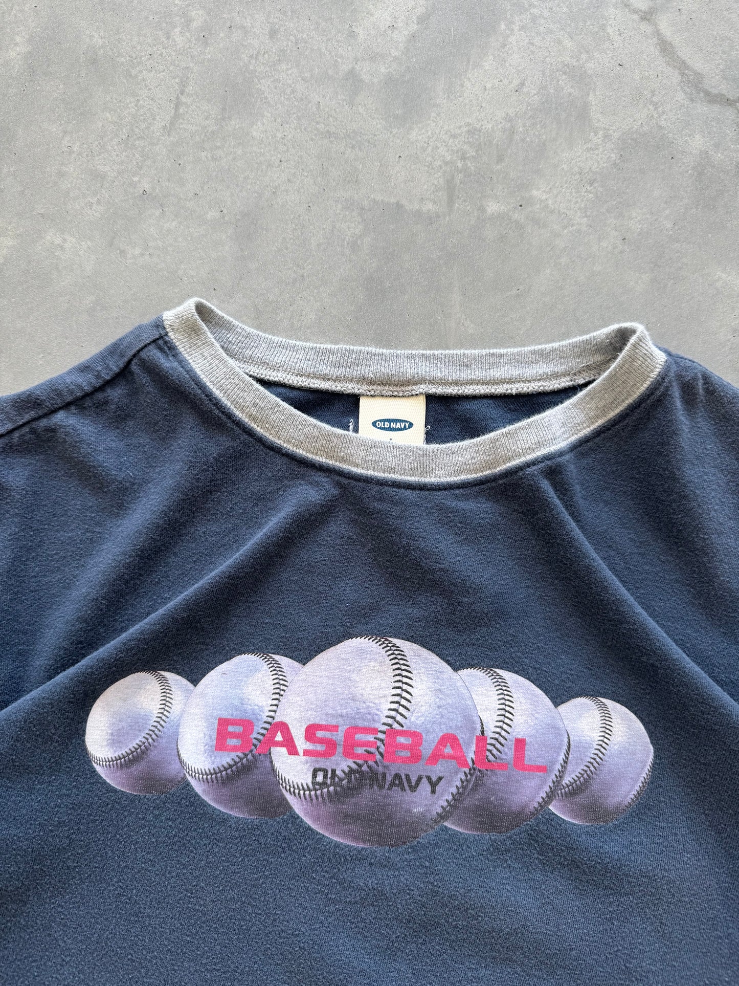 Old Navy Baseball Baby Tee - L