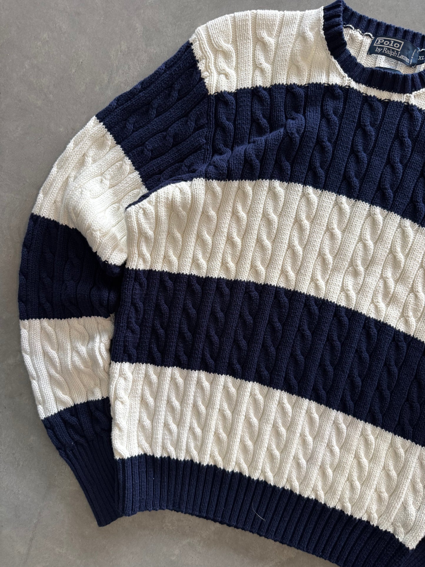 Vintage Polo Ralph Lauren Striped Sweater - XL