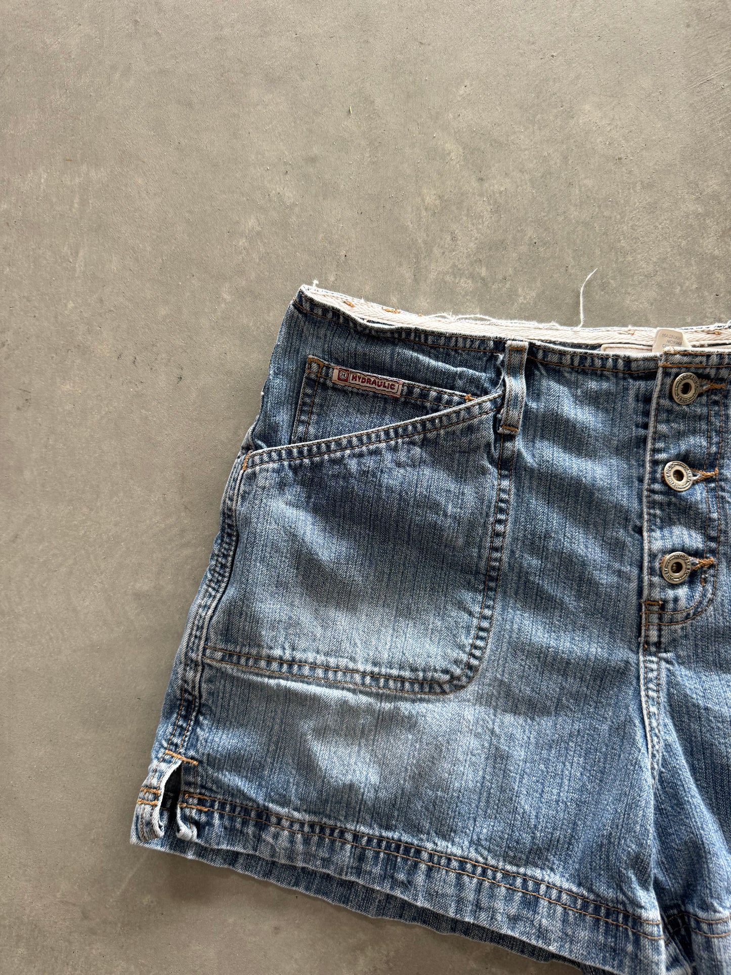 Vintage Hydraulic Denim Shorts - 32x3