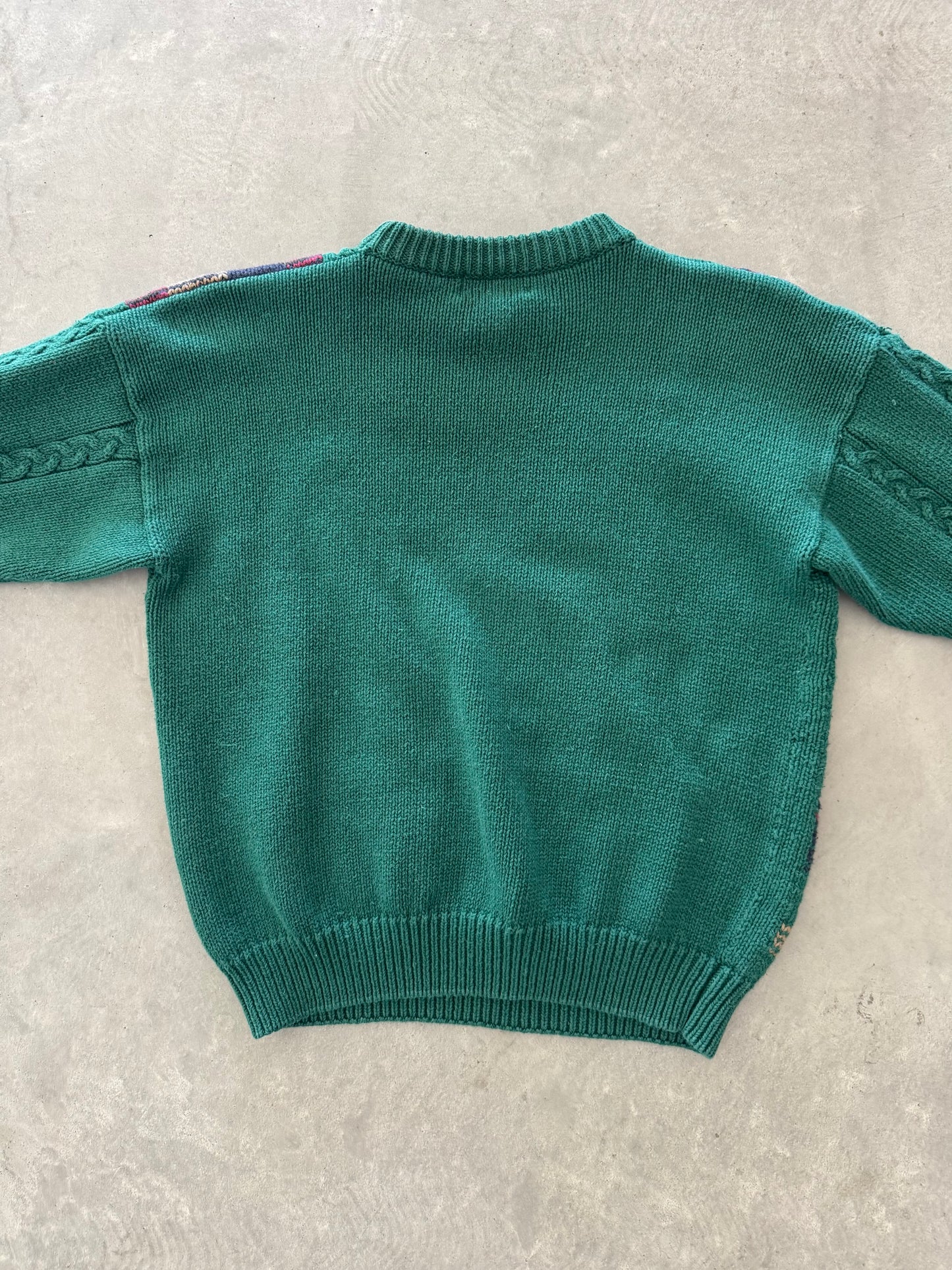 Vintage Plaid Sweater - L