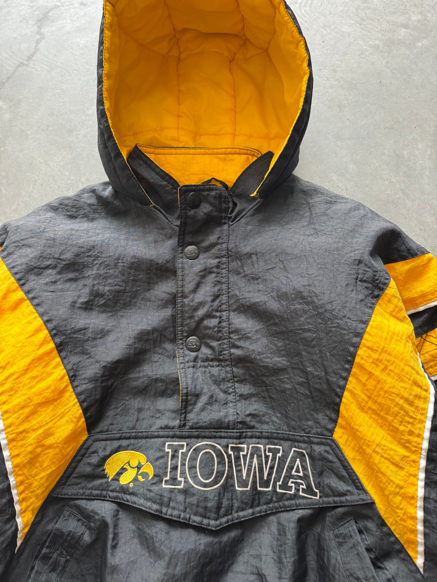 Vintage 90s Iowa Hawkeyes Starter Coat - S