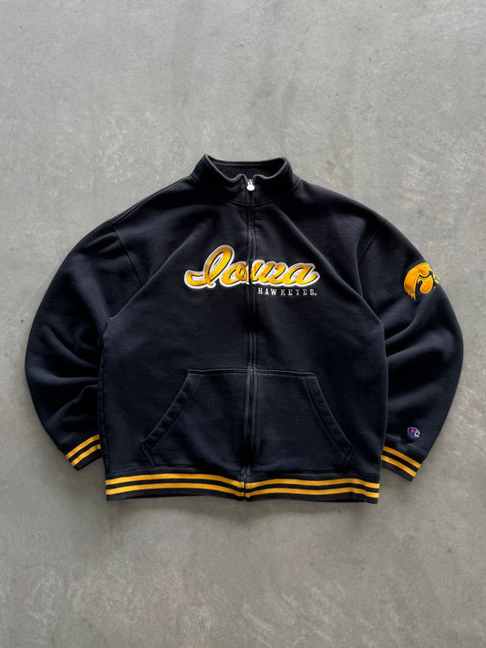 Vintage 90s Iowa Hawkeyes Zip Up - XL