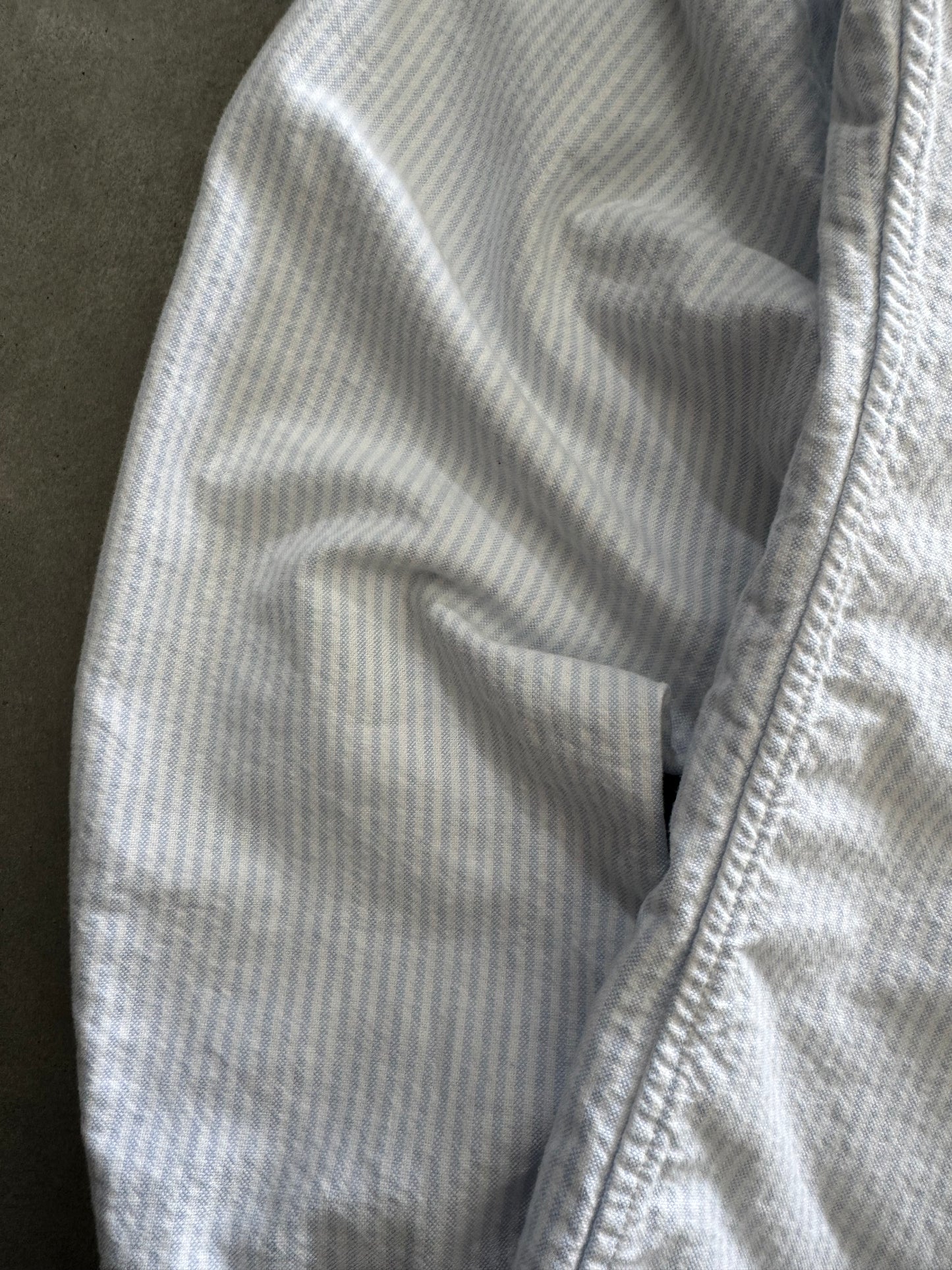 J Crew Baby Blue & White Striped Button Up - M