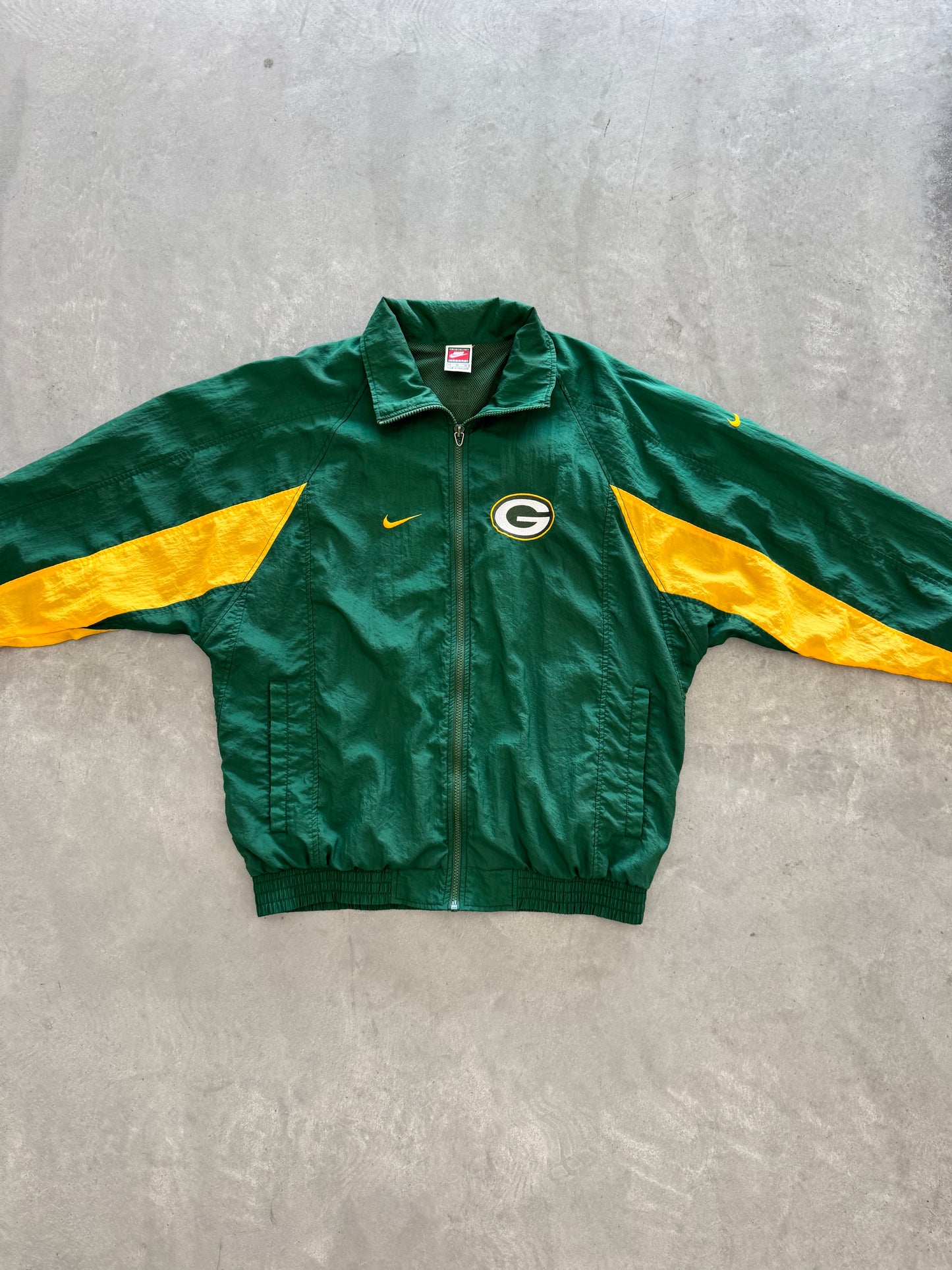 Vintage 90s Nike Green Bay Packers Windbreaker - M