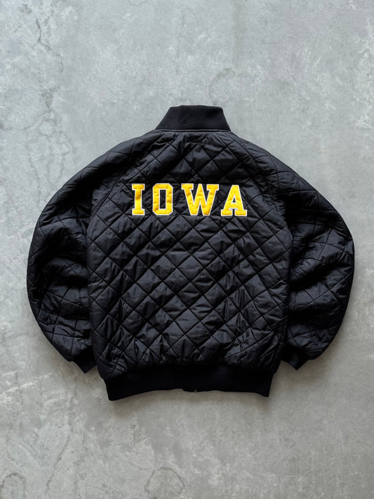 Vintage Iowa Hawkeyes Quilted Coat - M