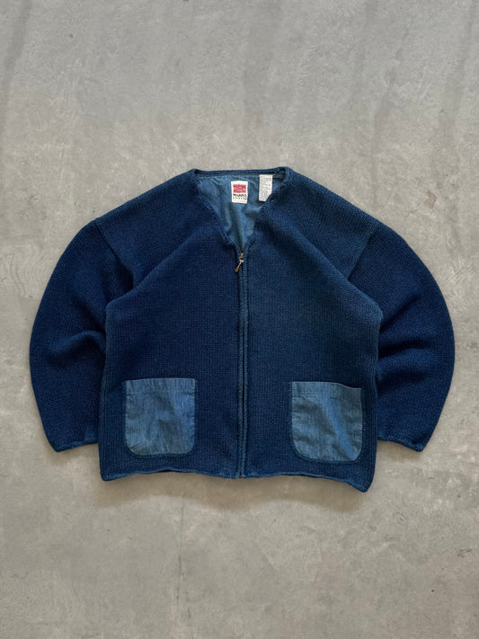 Vintage Zip Up Sweater - L
