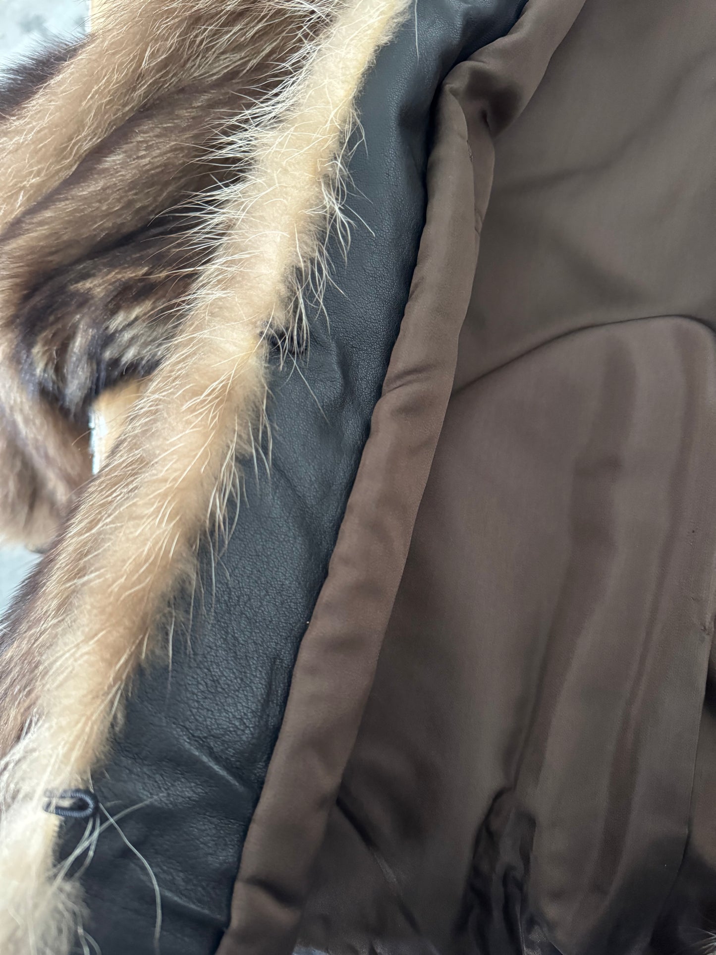 Vintage Real Fur Coat - L