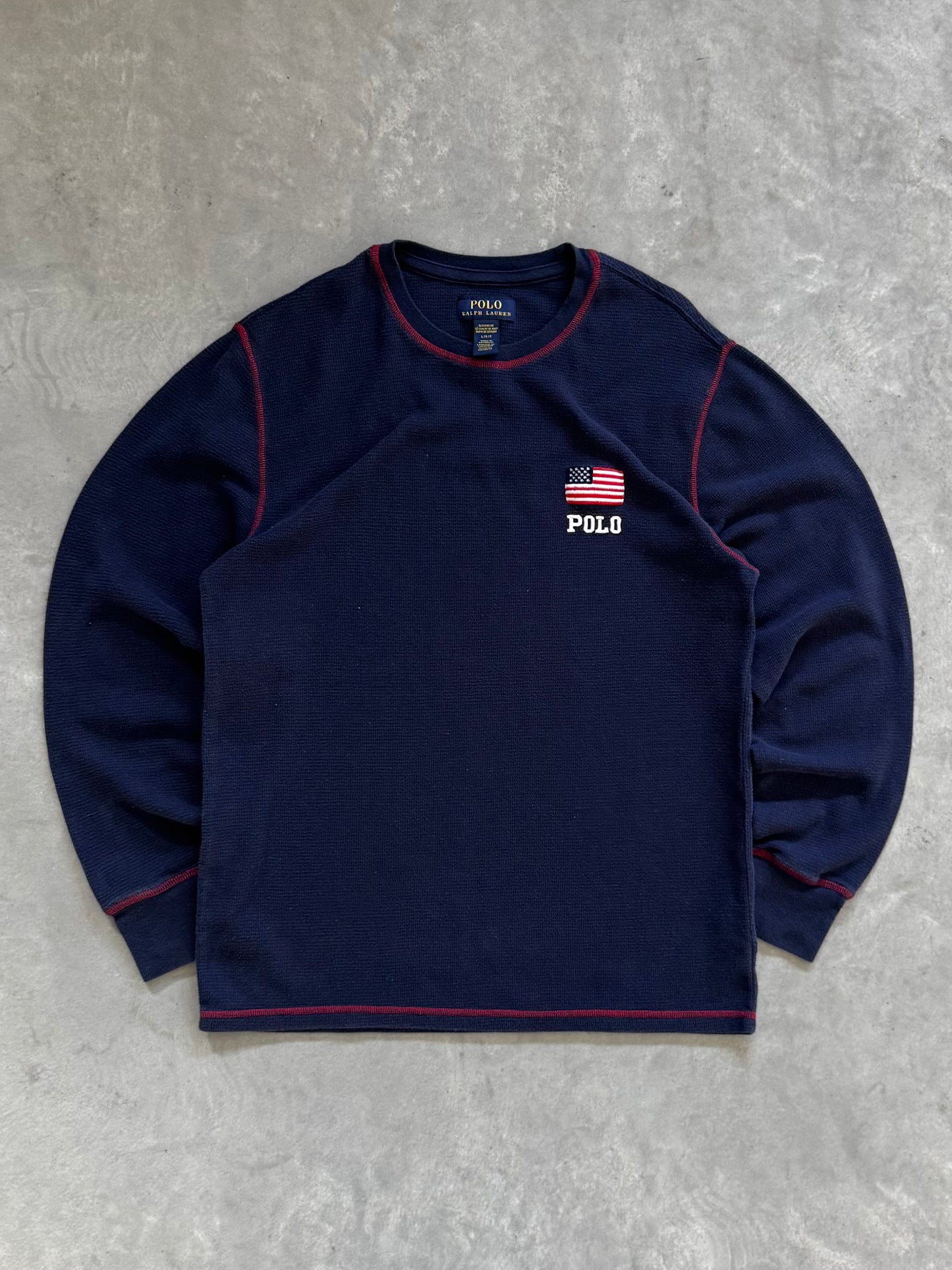 Vintage Polo Ralph Lauren Waffle Knit Long Sleeve - L
