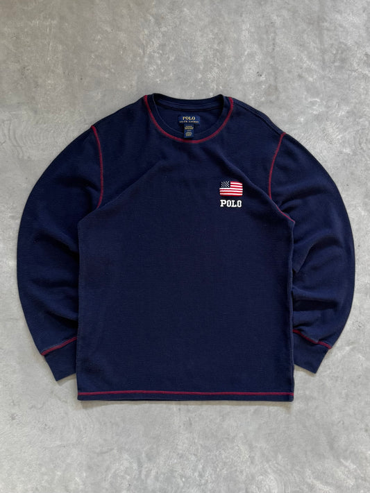 Vintage Polo Ralph Lauren Waffle Knit Long Sleeve - L