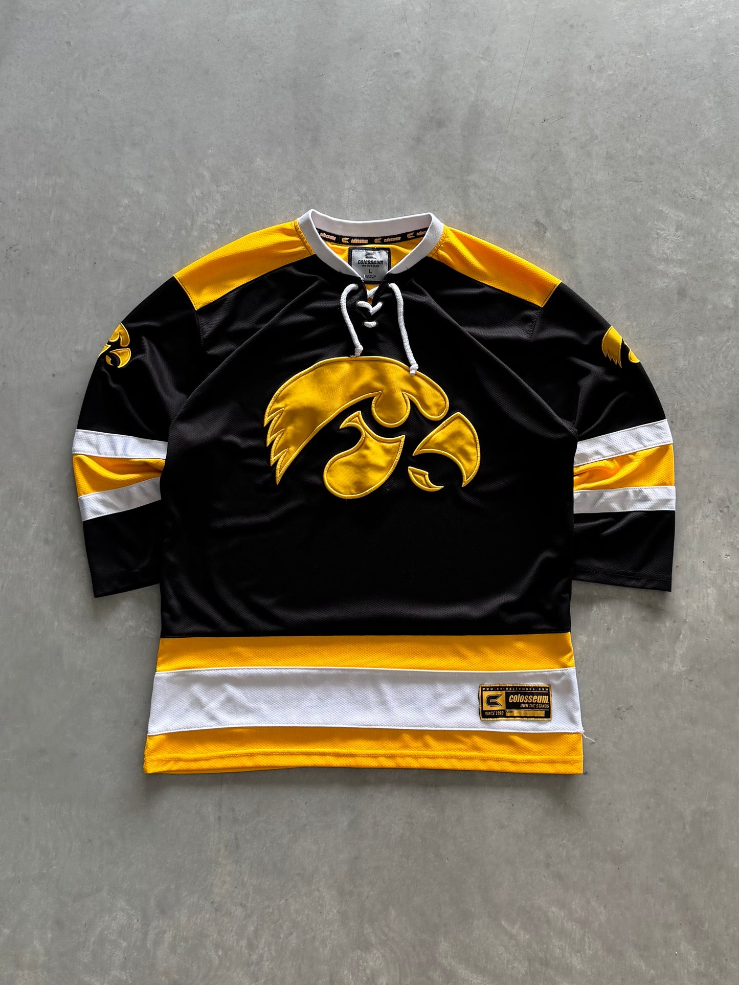 Vintage Iowa Hawkeyes Hockey Jersey - L