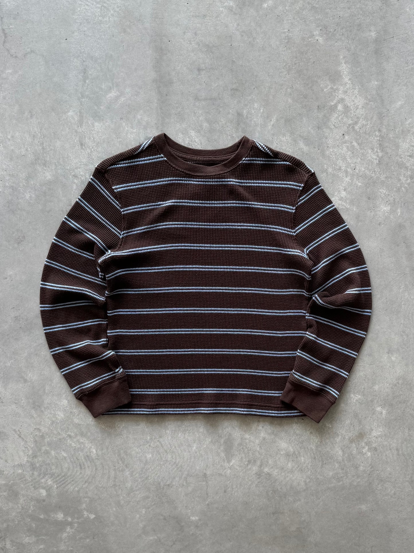 Vintage Striped Waffle Knit - M