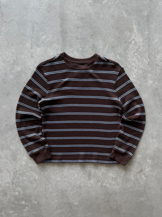 Vintage Striped Waffle Knit - M